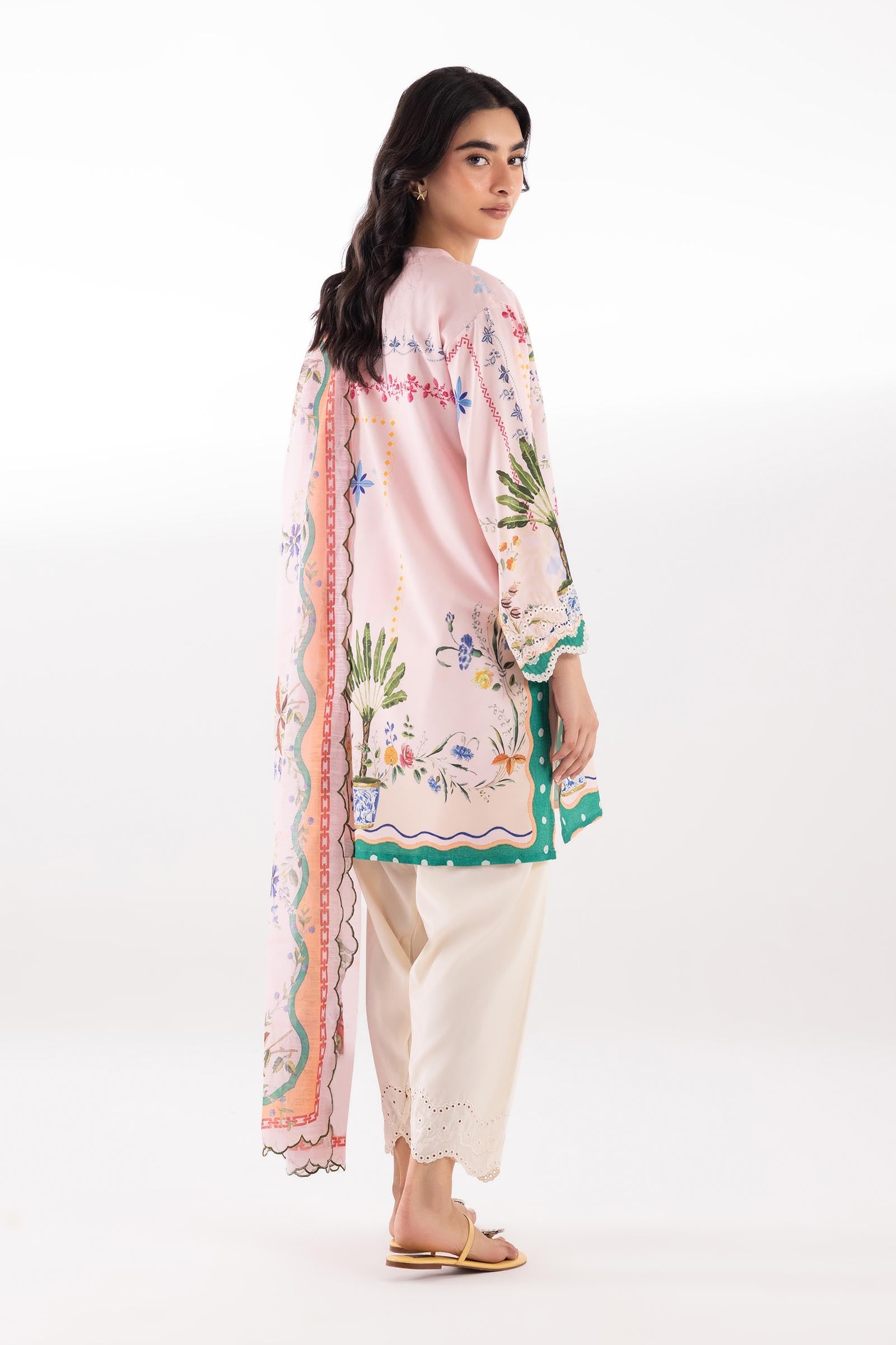 Stitched Embroidered Cambric Shirt
