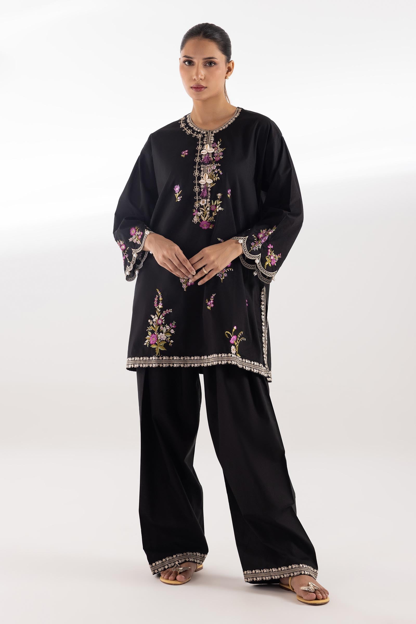 Stitched Lawn Embroidered Shirt + Shalwar