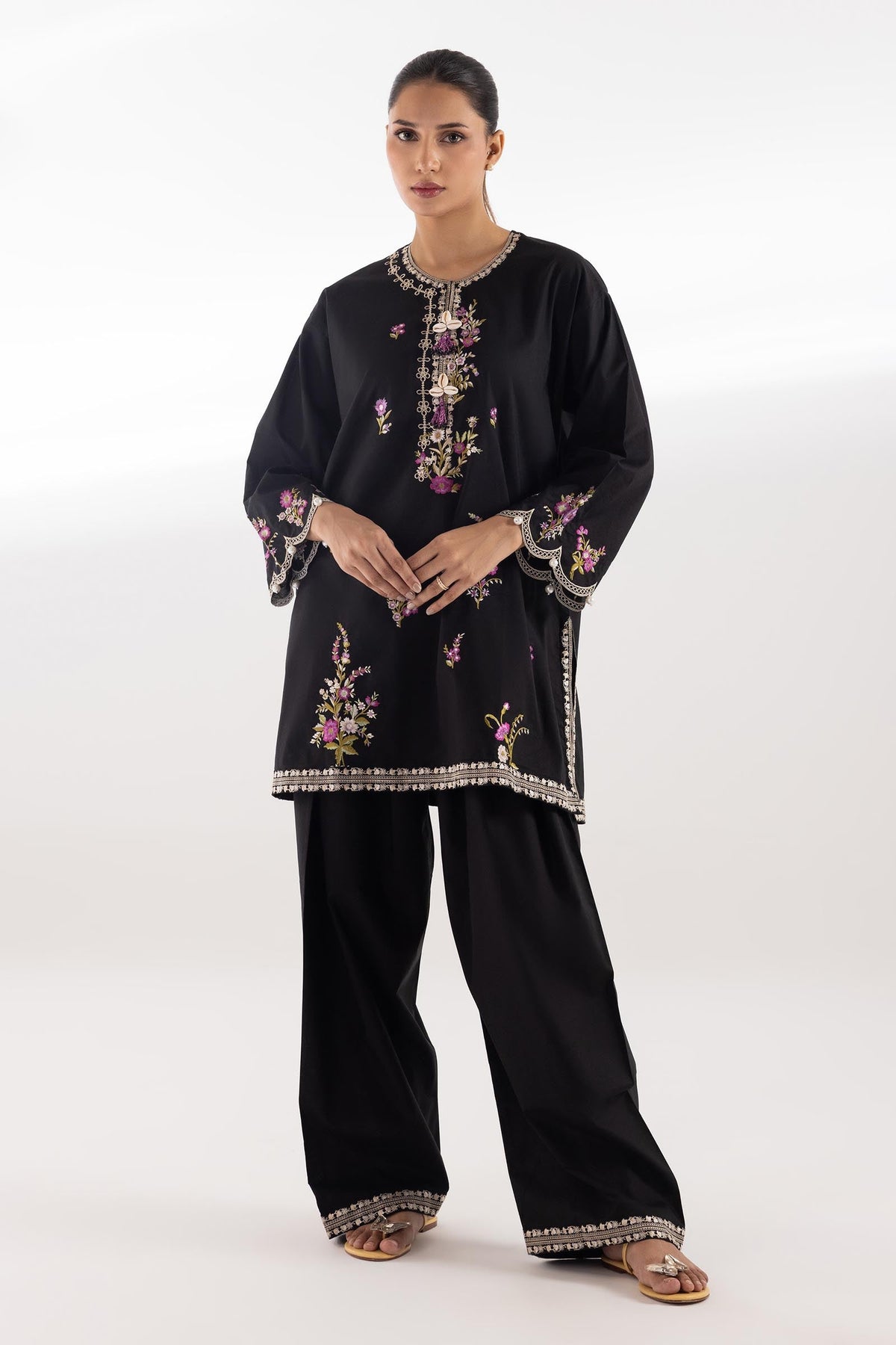 Stitched Lawn Shalwar