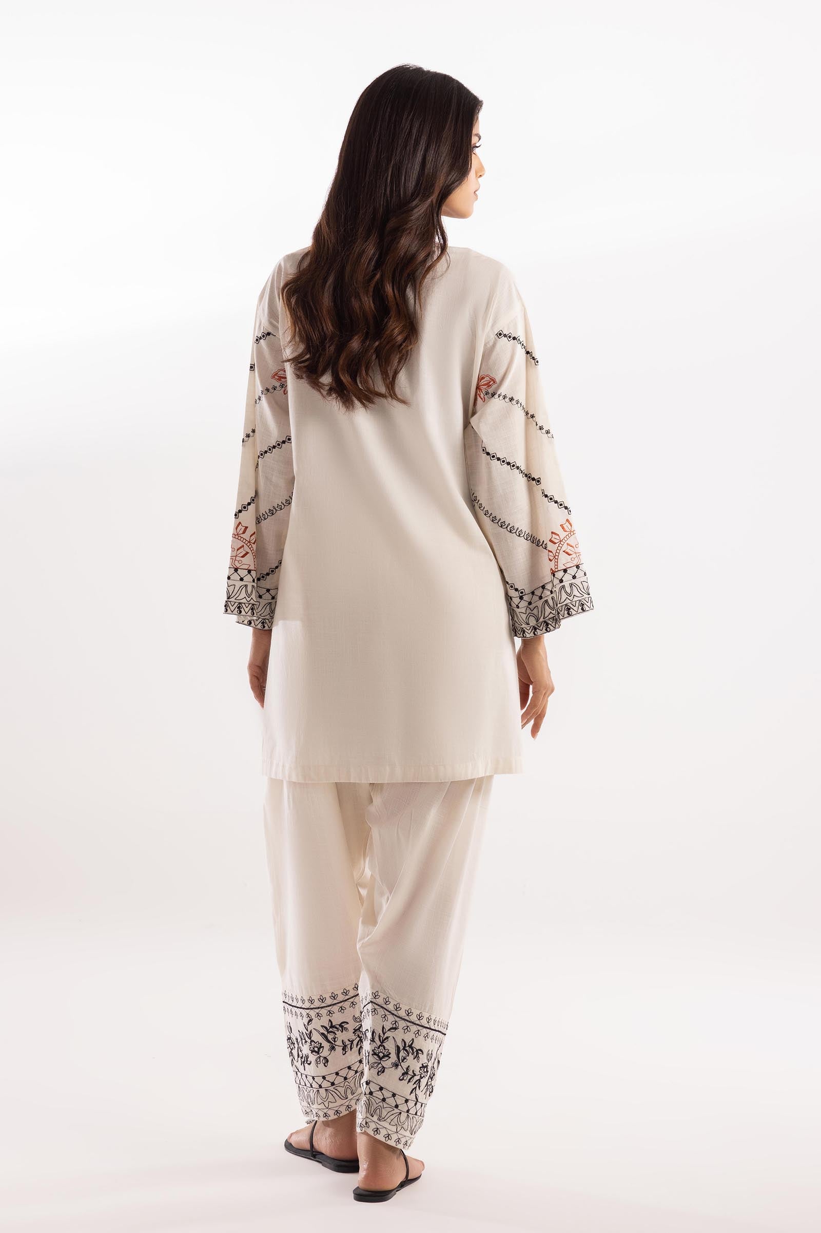 Stitched Embroidered Skinny Shalwar