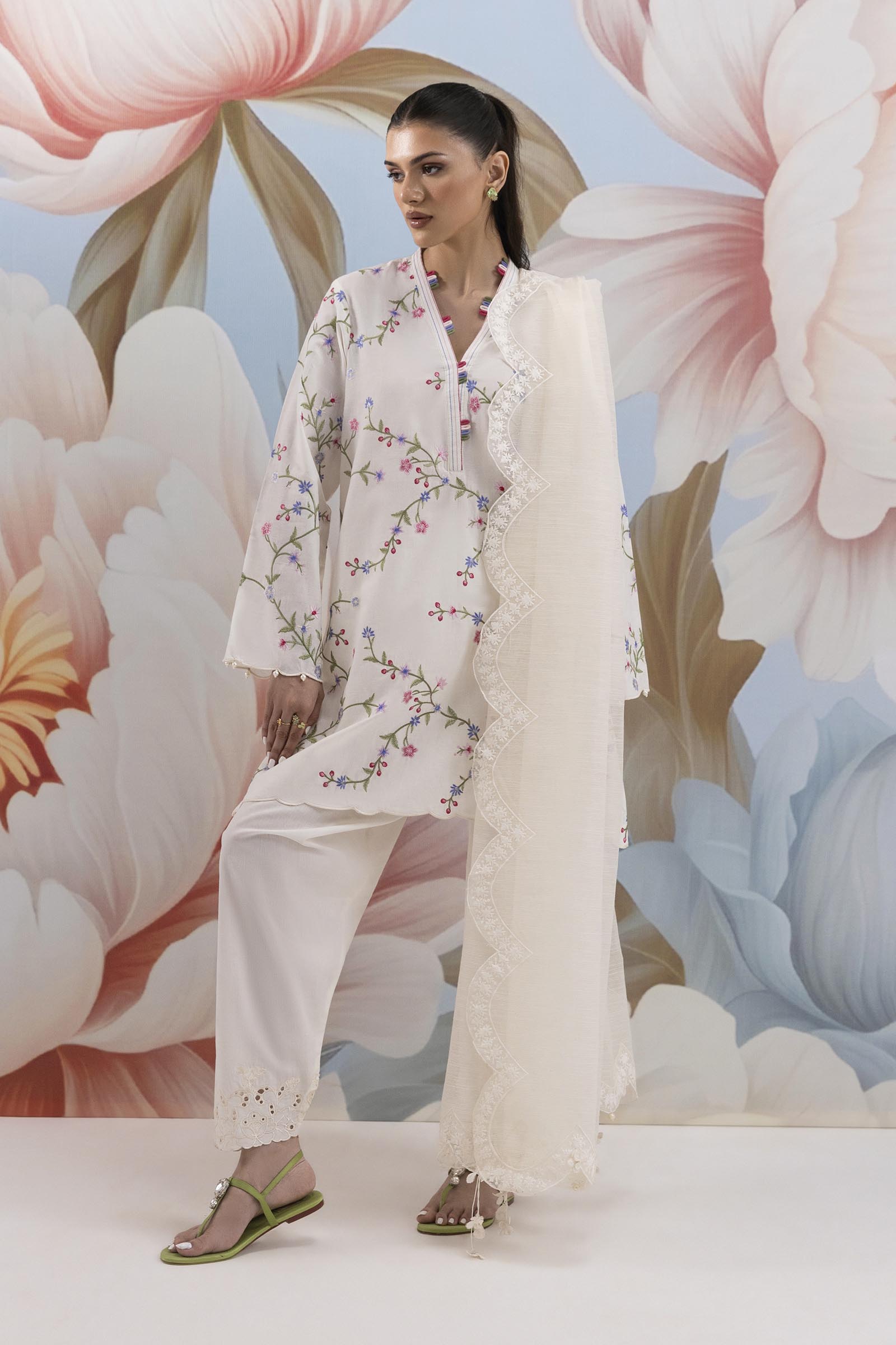 Stitched Embroidered Dobby Shirt