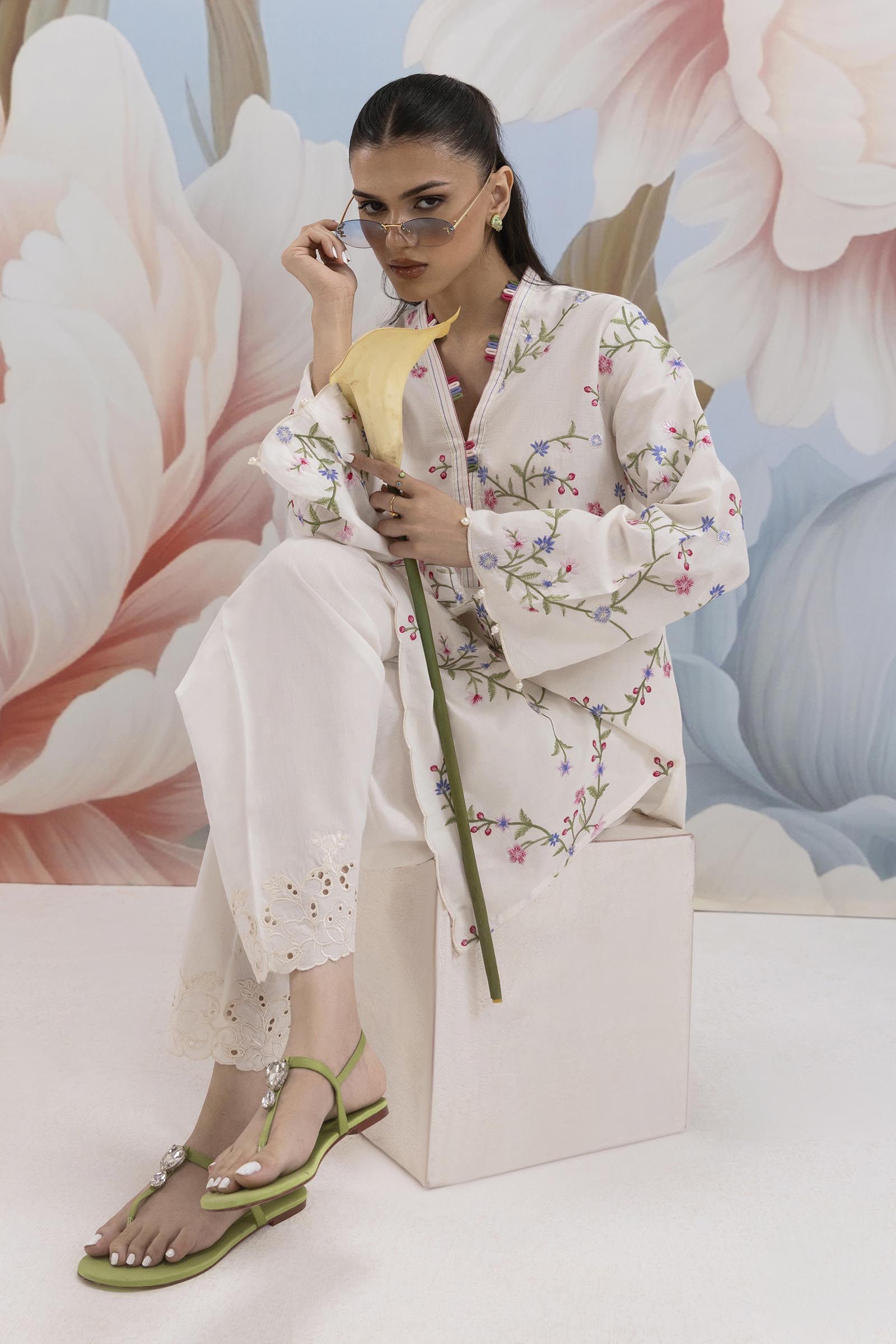 Stitched Embroidered Dobby Shirt