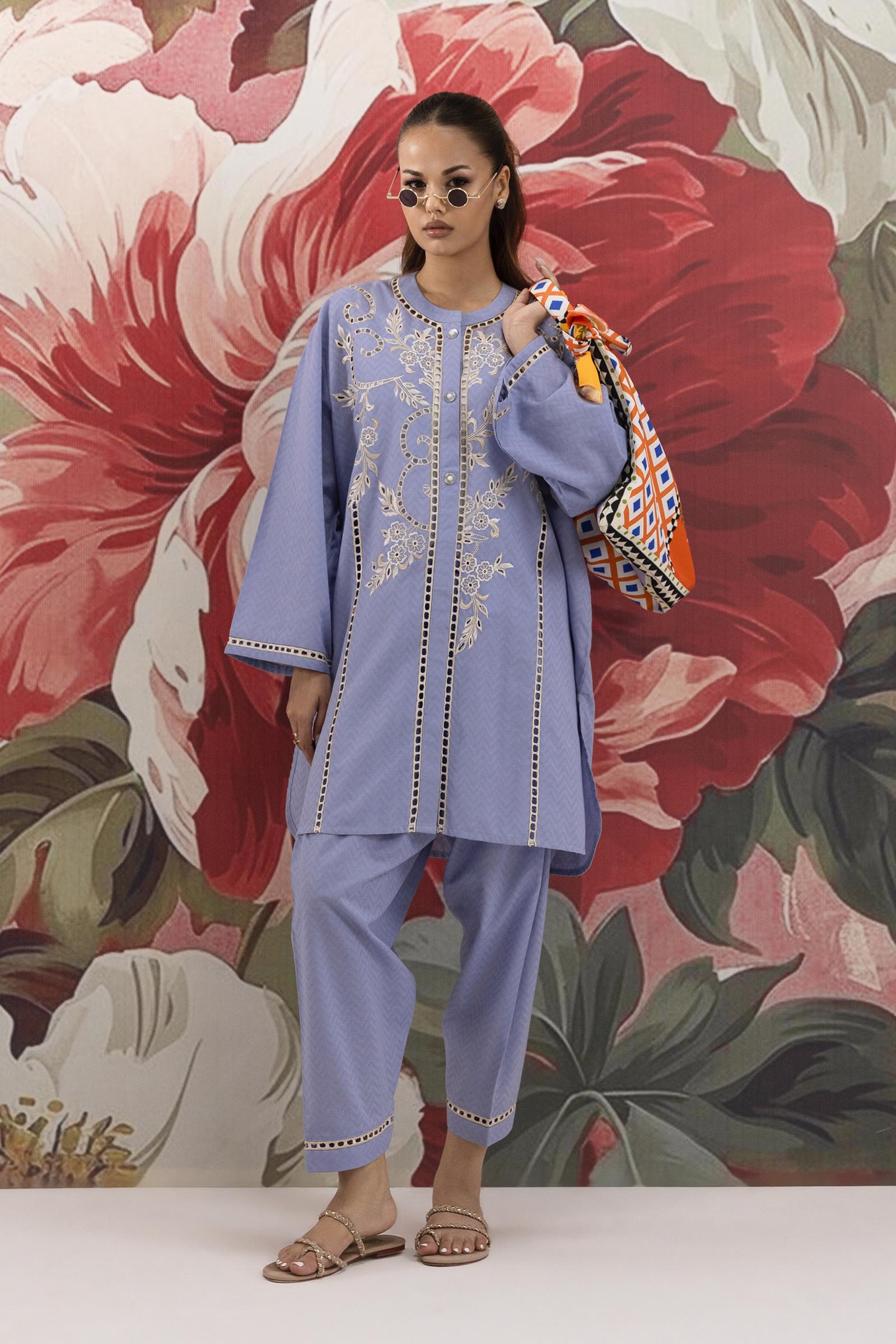 Stitched Jacquard Shirt + Shalwar