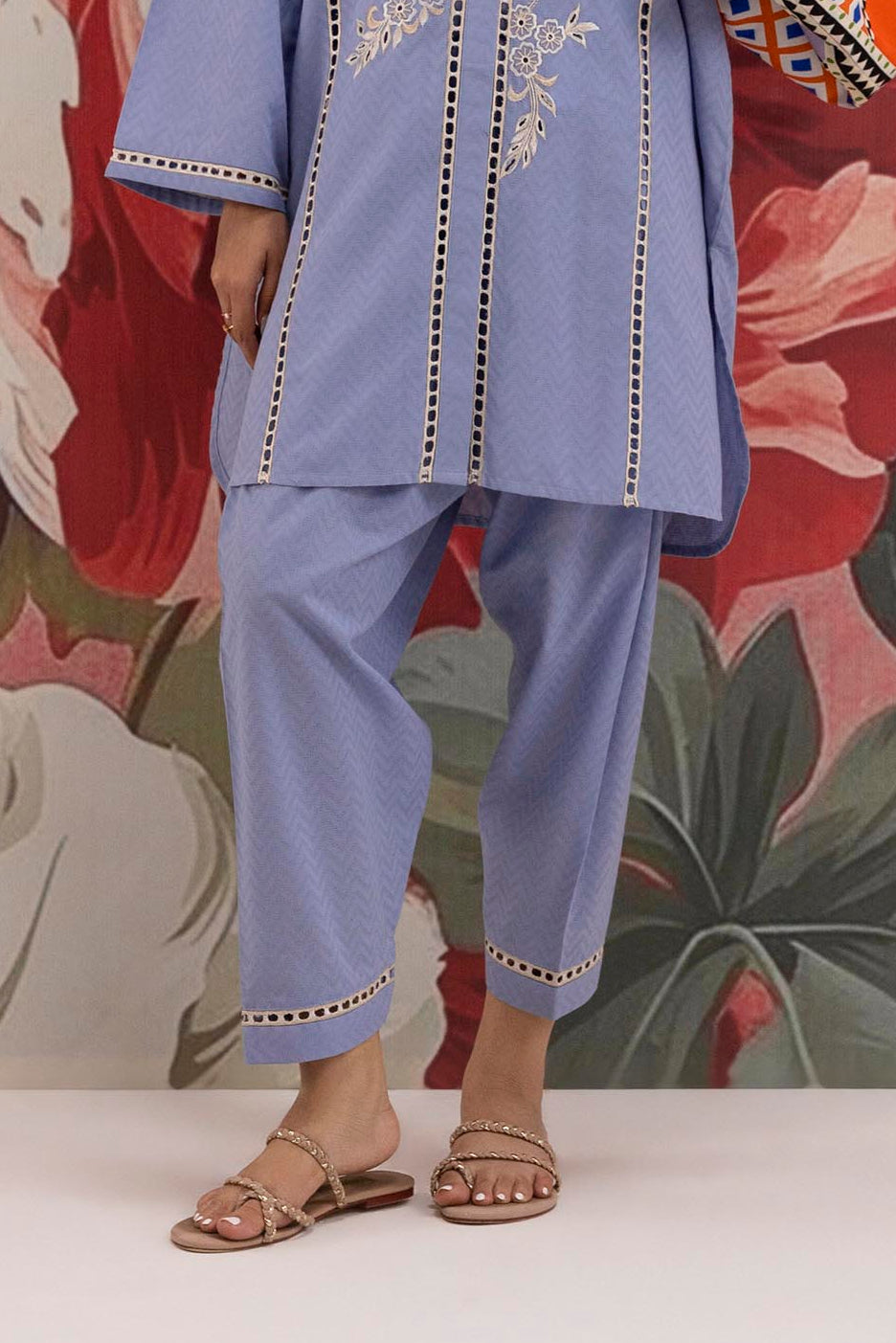 Stitched Jacquard Shalwar