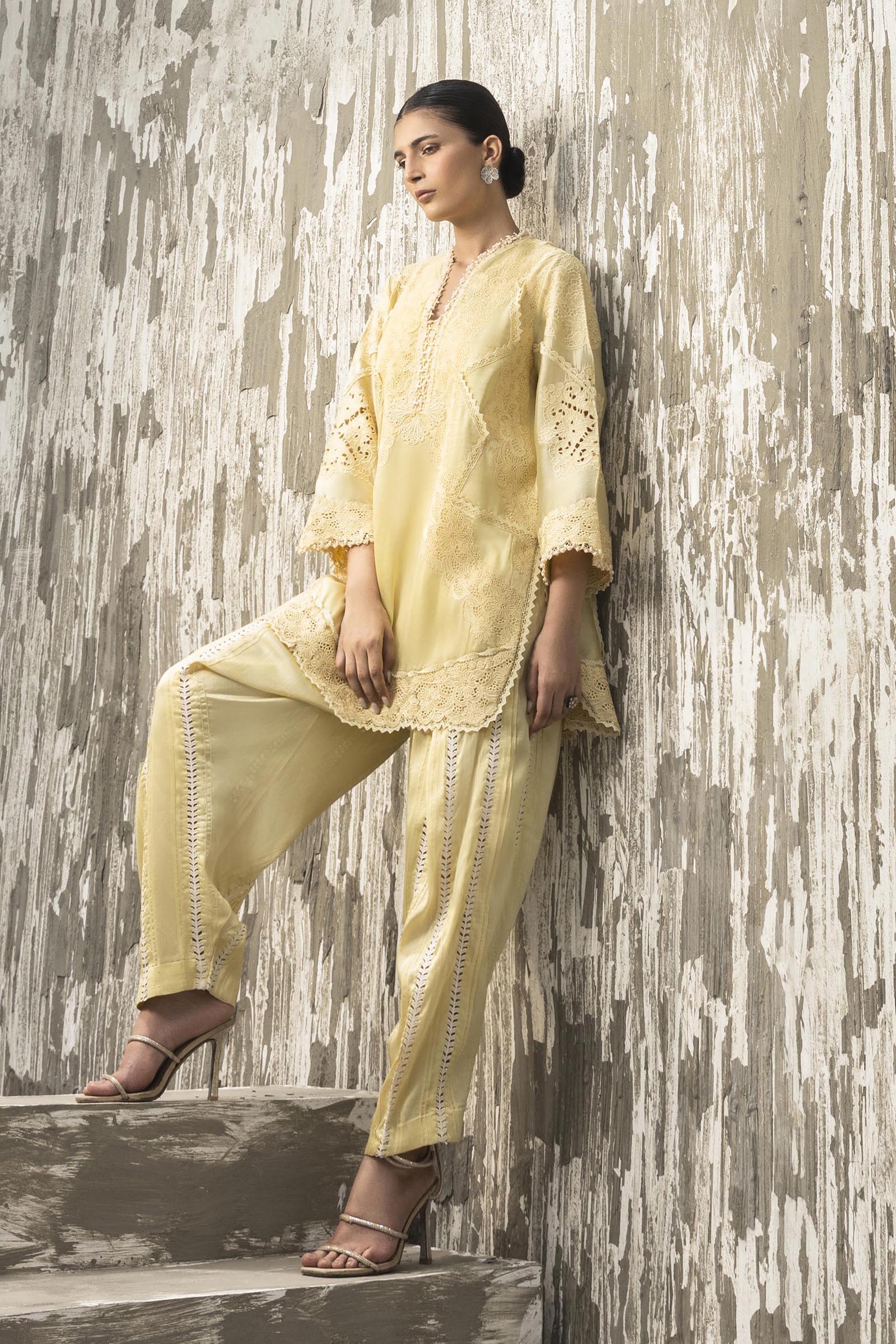 Stitched Luxury Embroidered Short Shirt + Shalwar