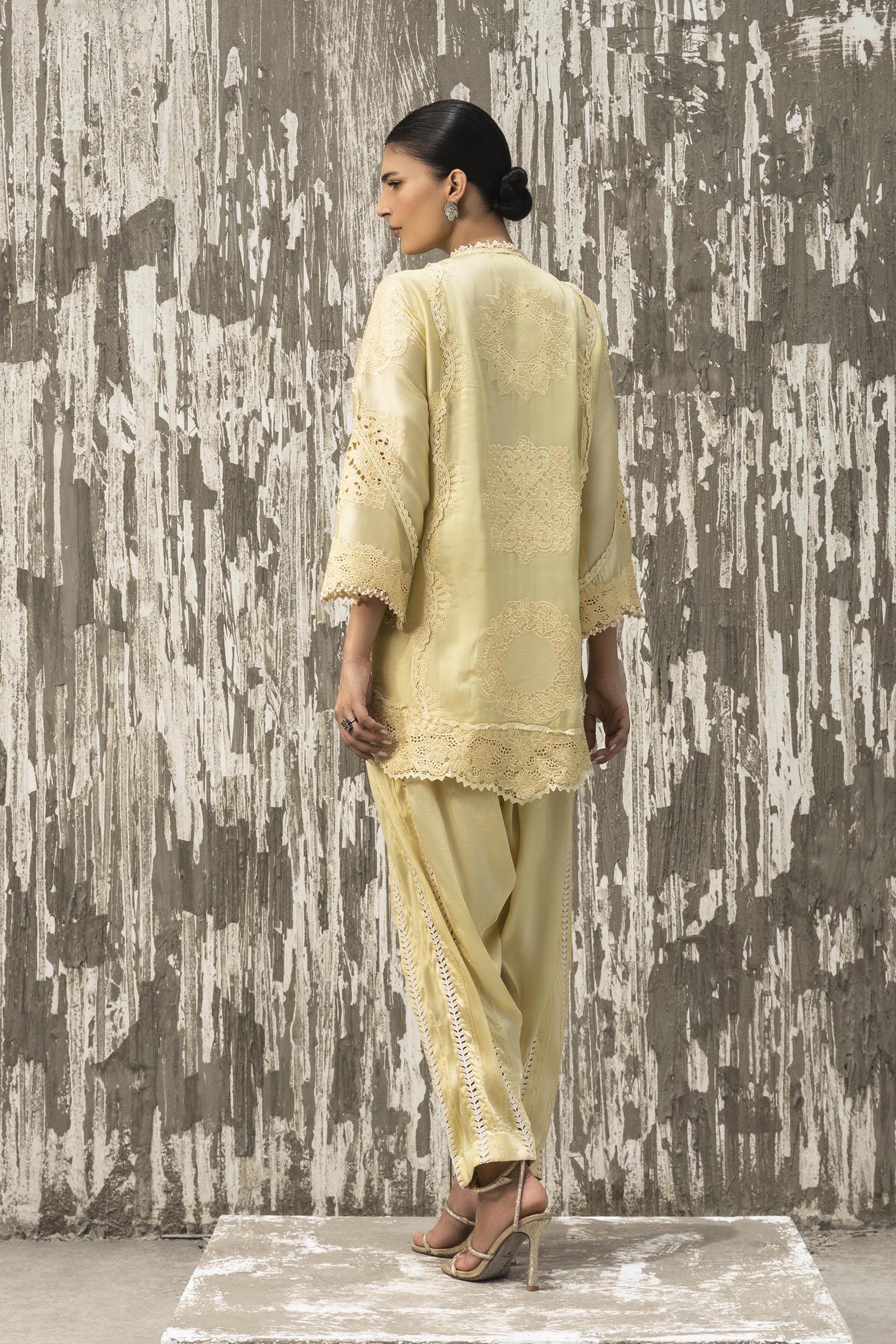 Stitched Luxury Embroidered Short Shirt + Shalwar