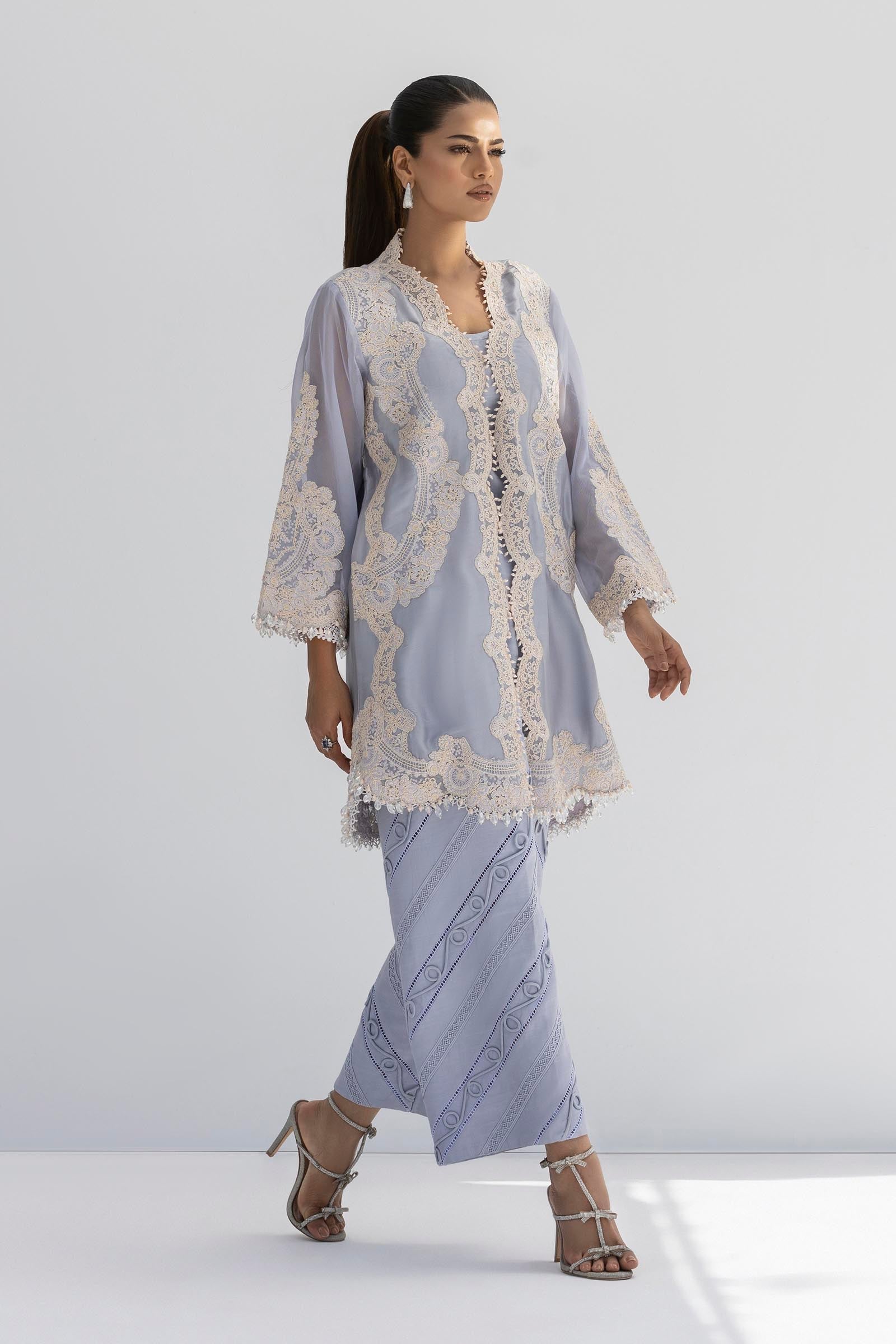 Stitched Luxury Embroidered Jacket + Bottom