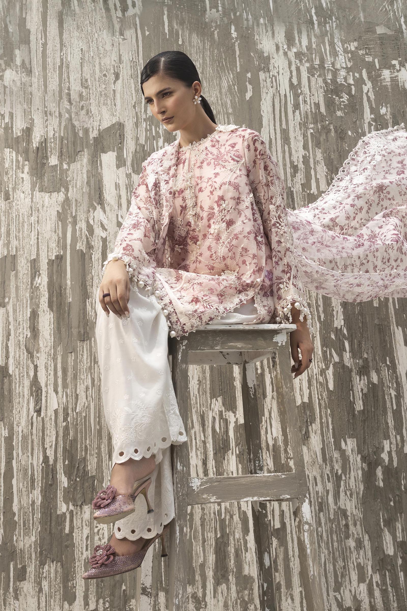 Stitched Luxury Digital Printed and Embroidered Suit