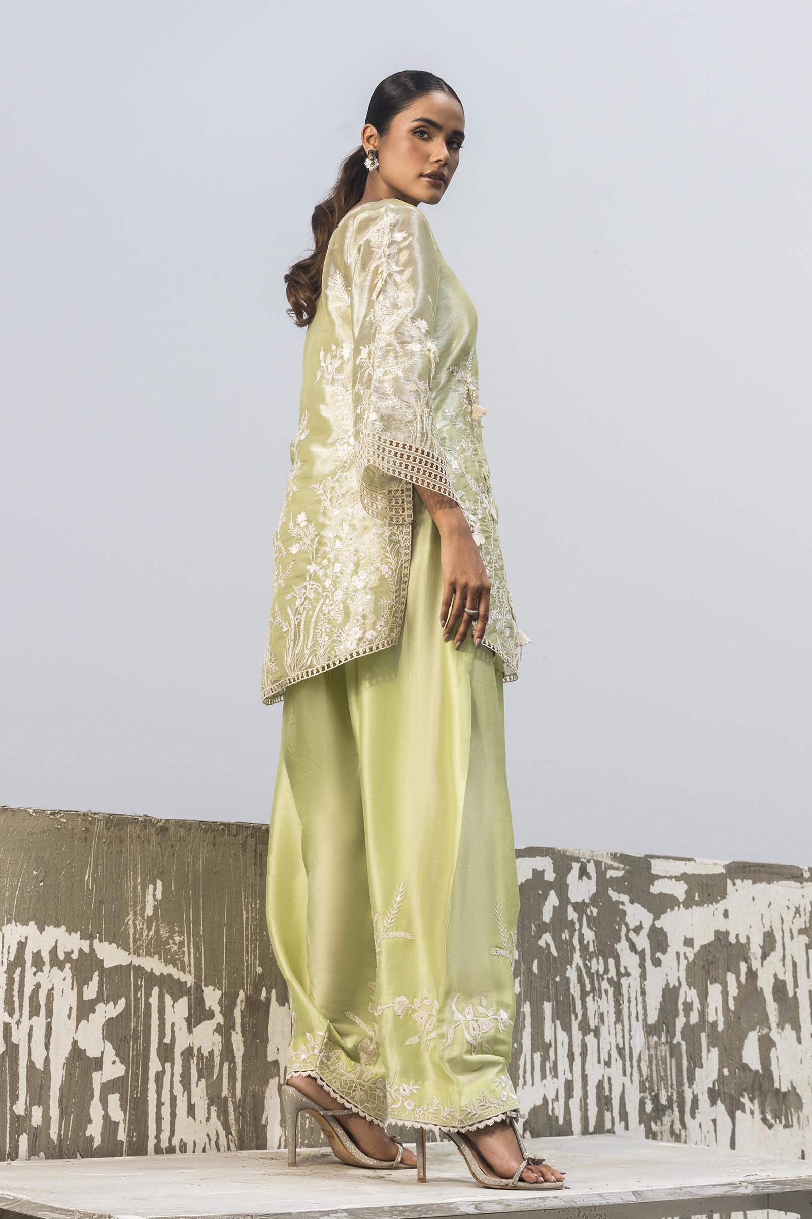 Stitched Luxury Embroidered Shirt + Bottom