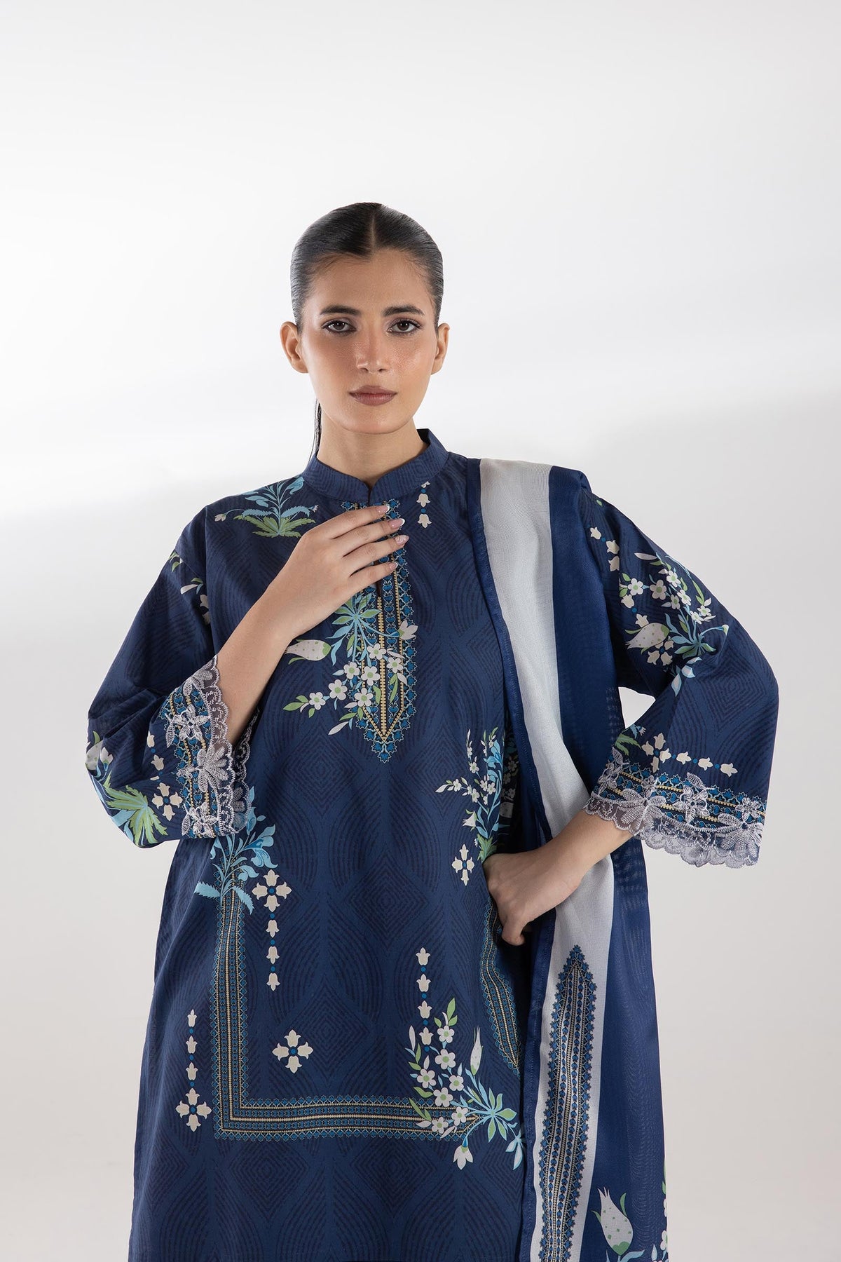 Stitched Printed Lawn Shirt + Shalwar