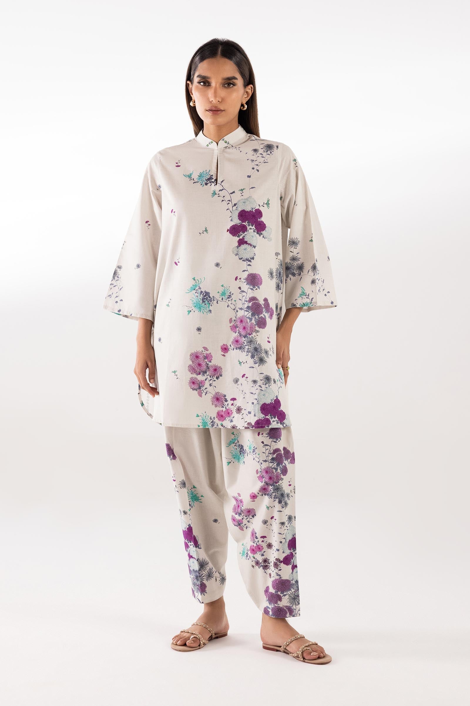 Stitched Printed Lawn Shirt + Shalwar