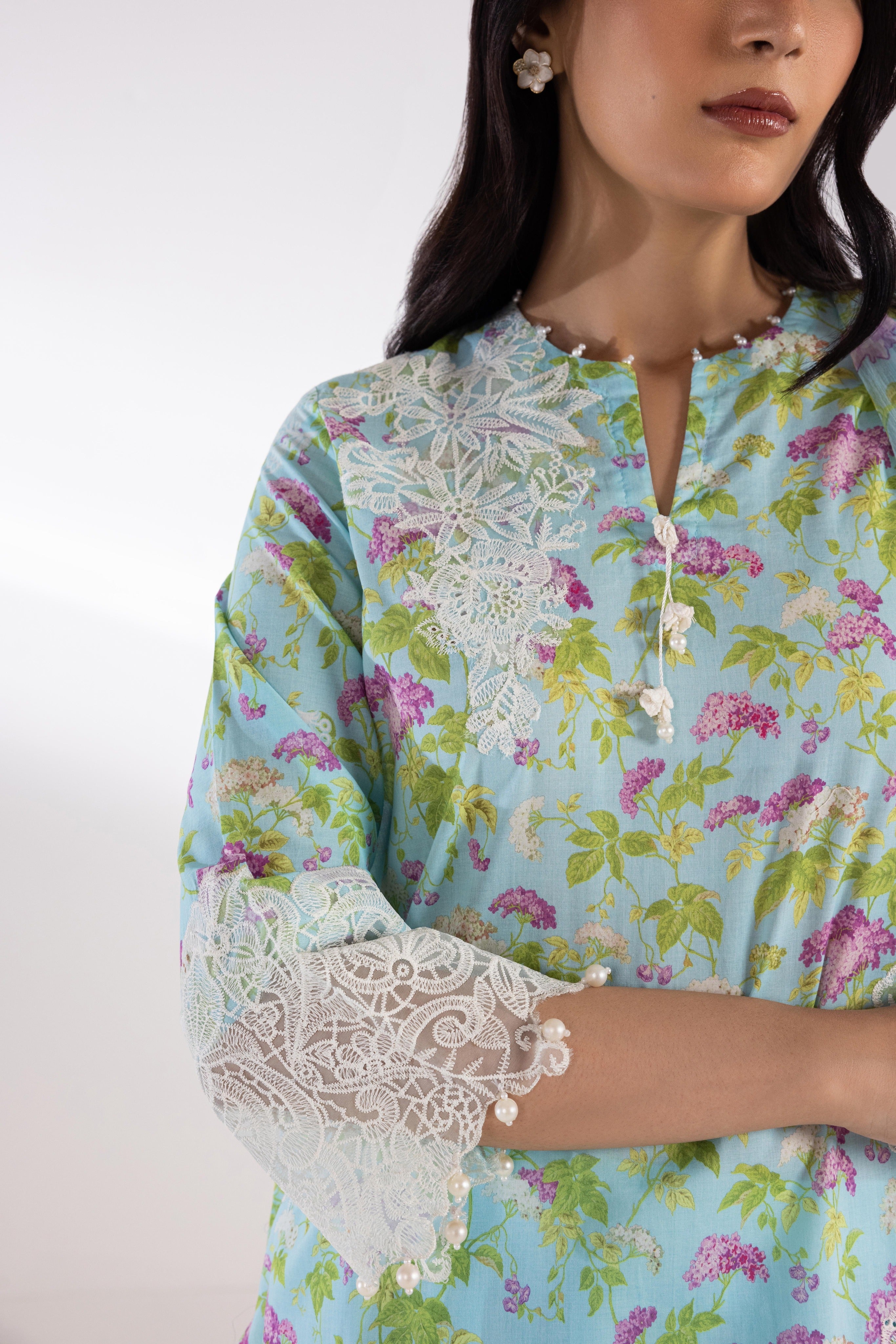 Stitched Muzlin Lawn Suit