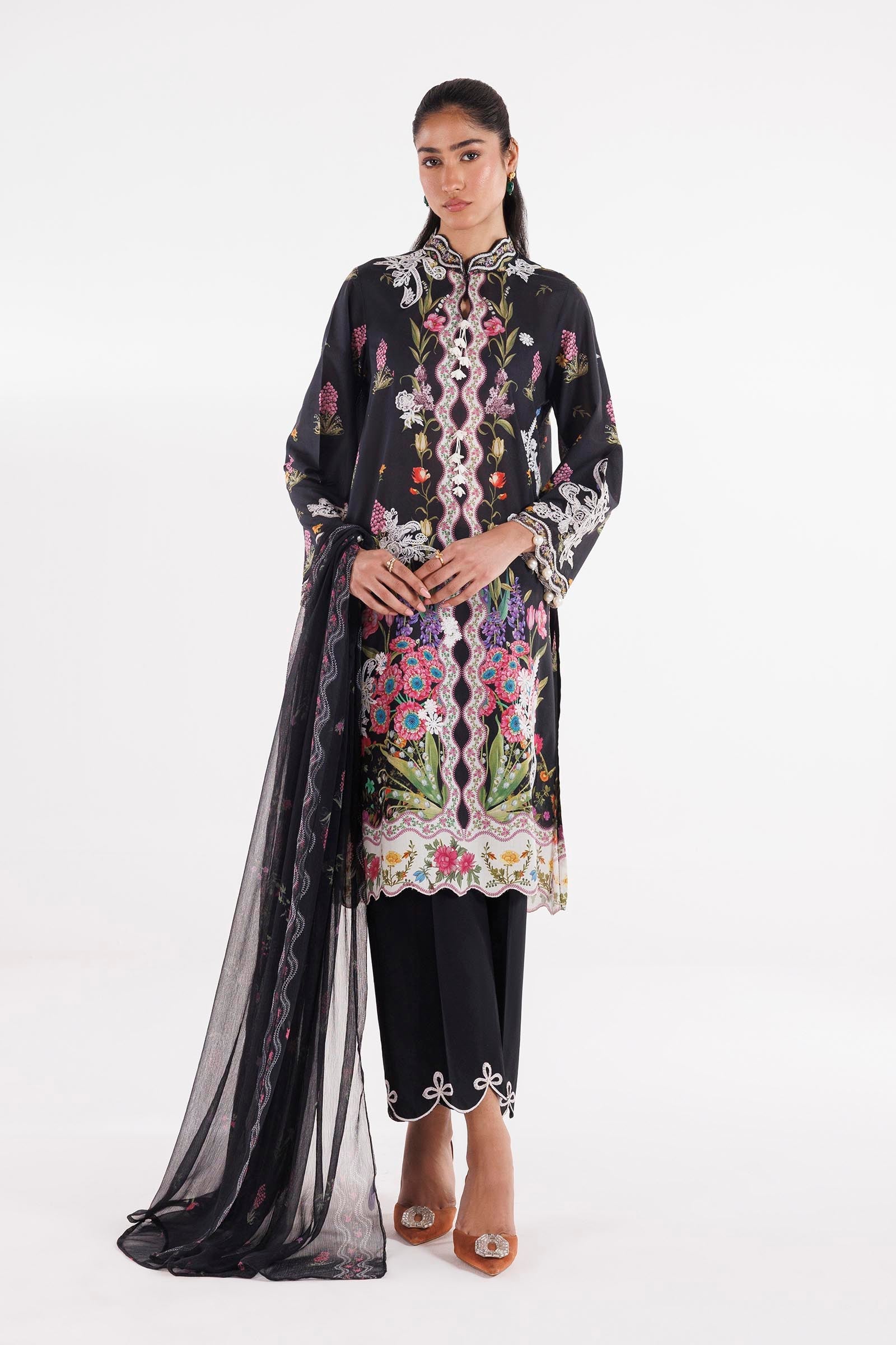 Stitched Muzlin Lawn Suit