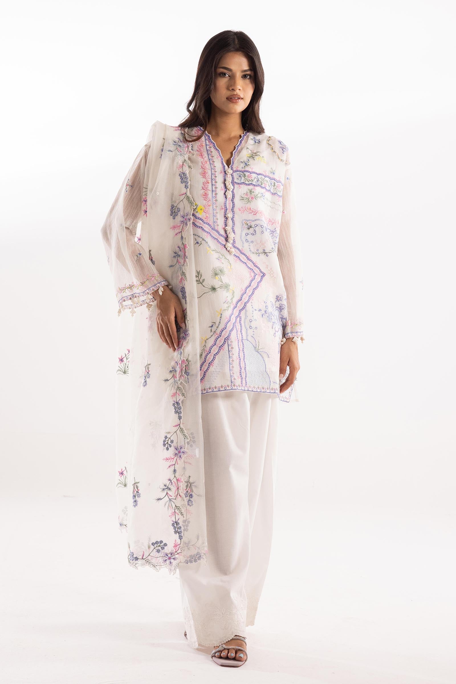 Stitched Embroidered Dupatta
