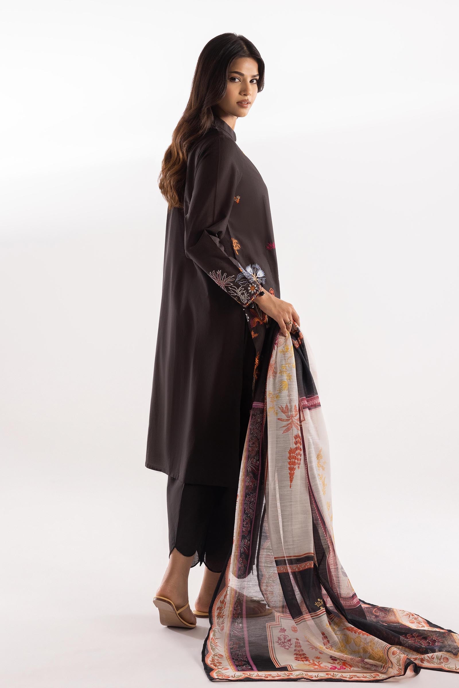 Stitched Printed Woven Cotton Dupatta