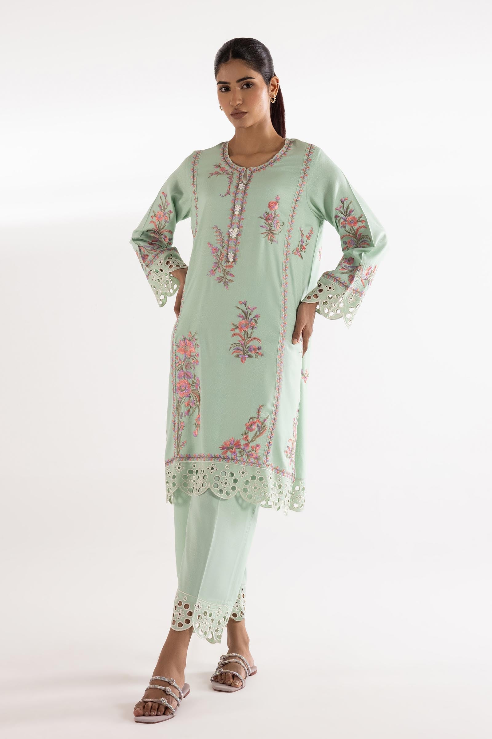 Stitched Embroidered Jacquard Set