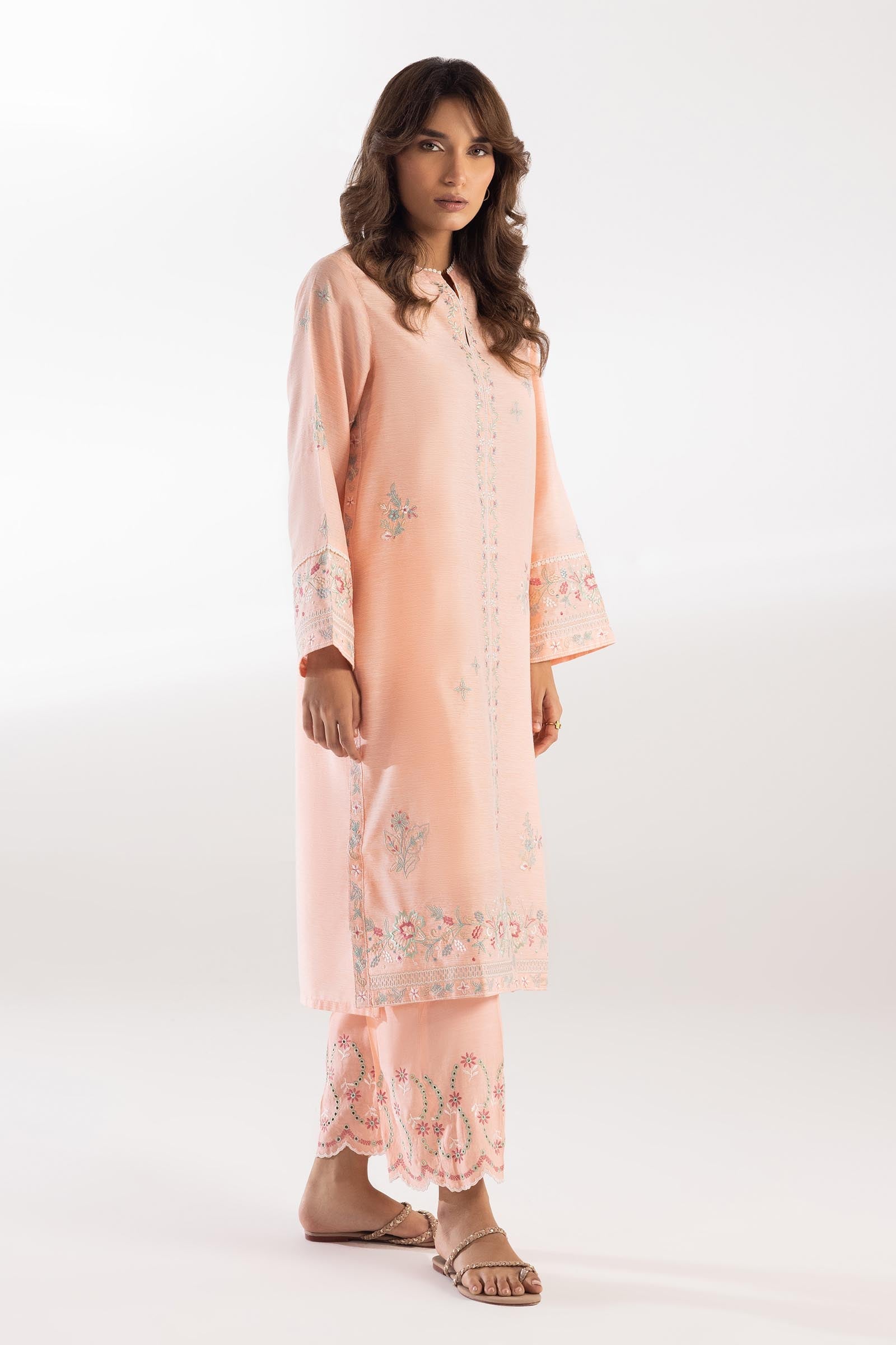 Stitched Embroidered Chambray Shirt