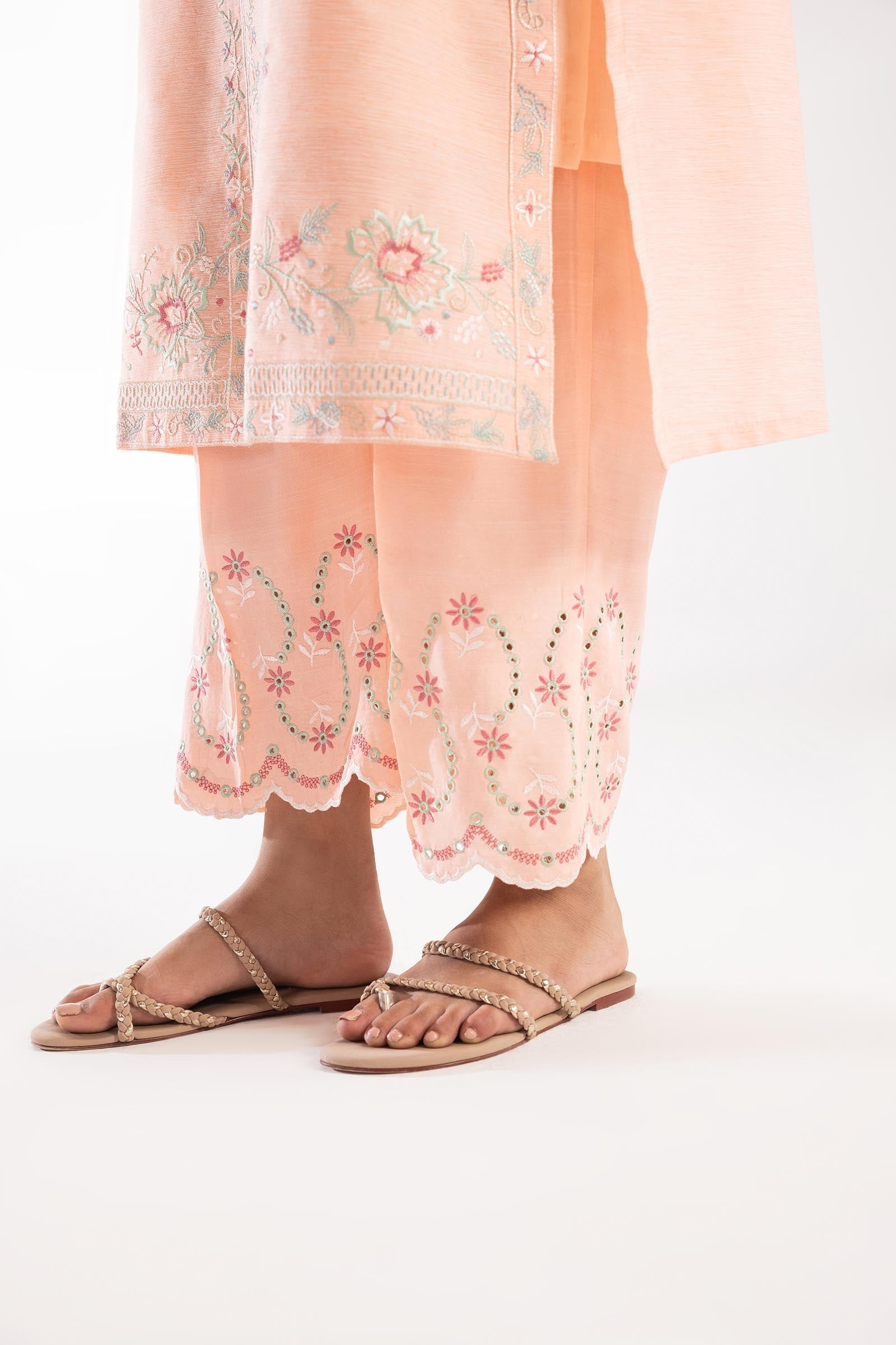 Stitched Embroidered Chambray Shirt