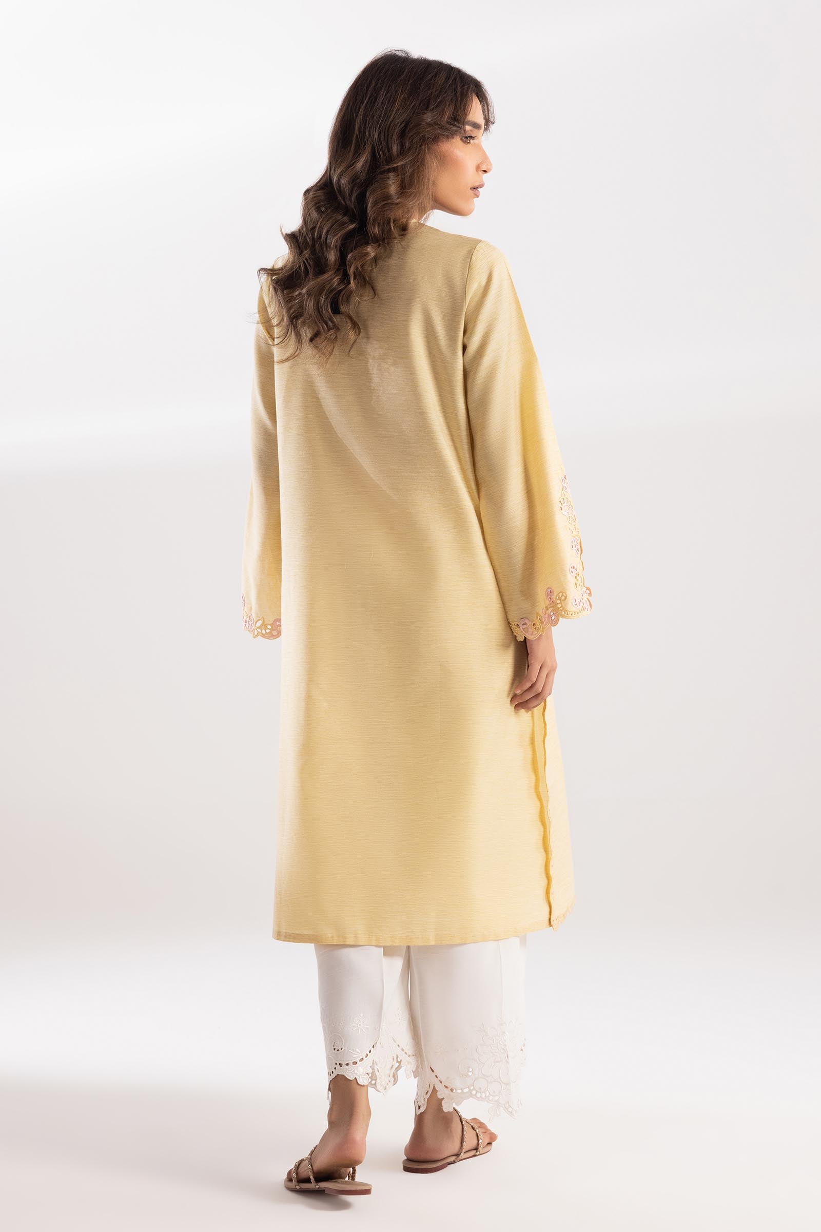 Stitched Embroidered Chambrey Shirt