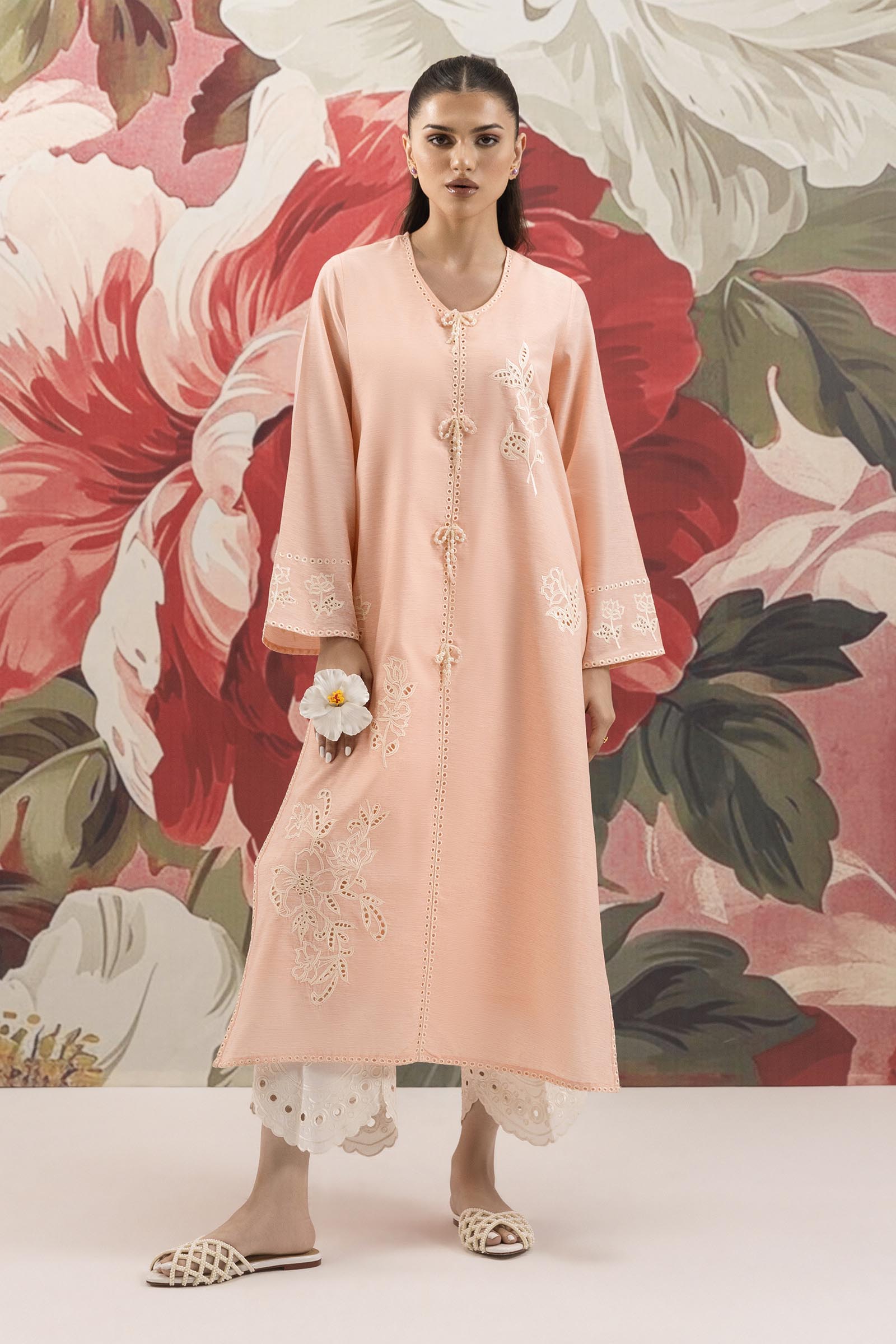 Stitched Embroidered Signature Chambray Shirt