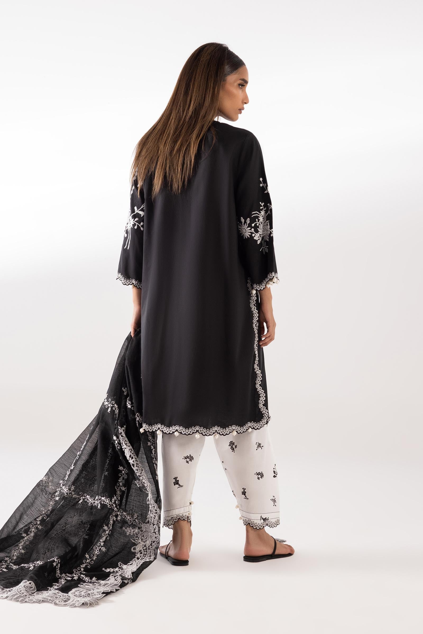 Stitched Lawn Embroidered Shirt