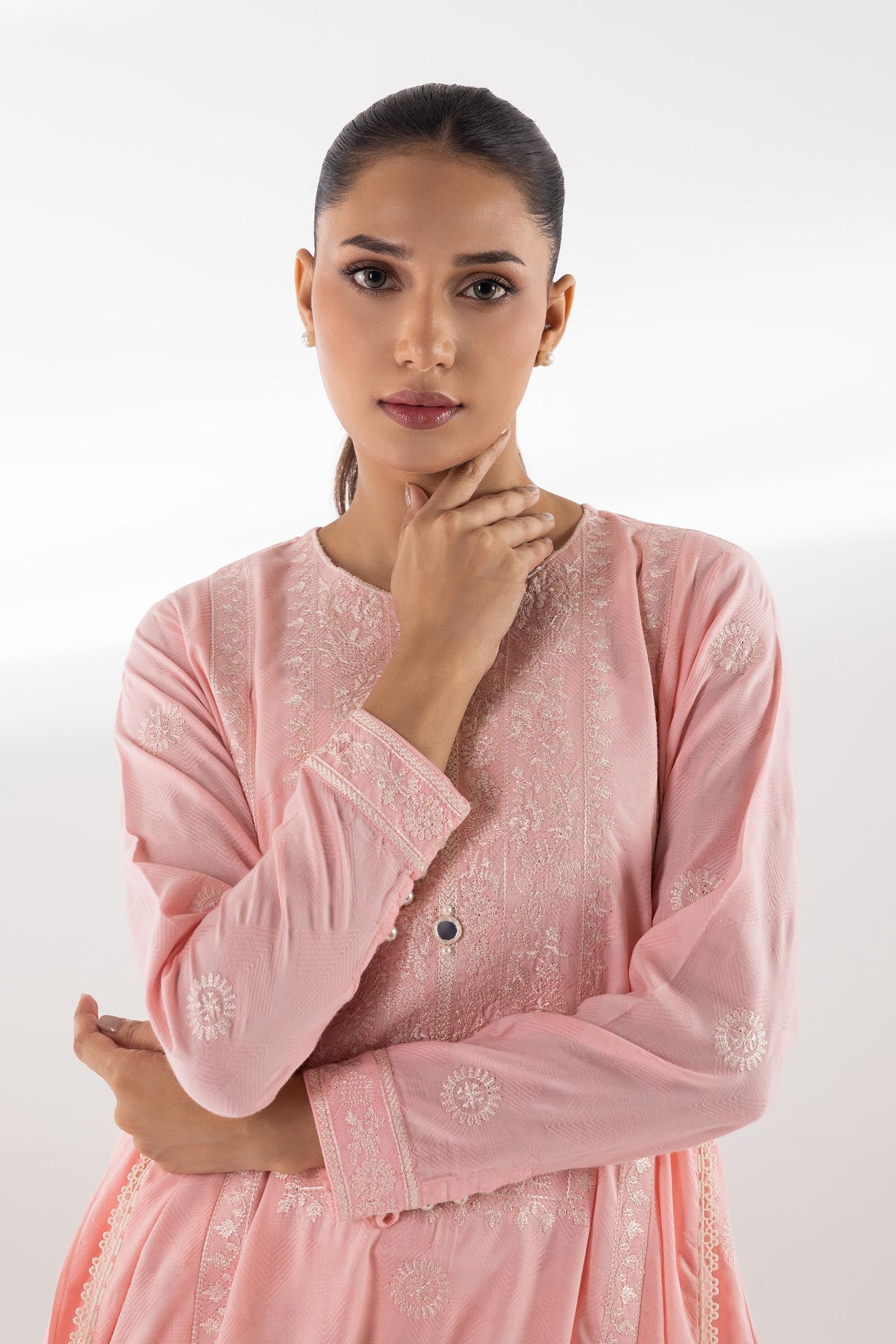 Stitched Jacquard Embroidered Shirt