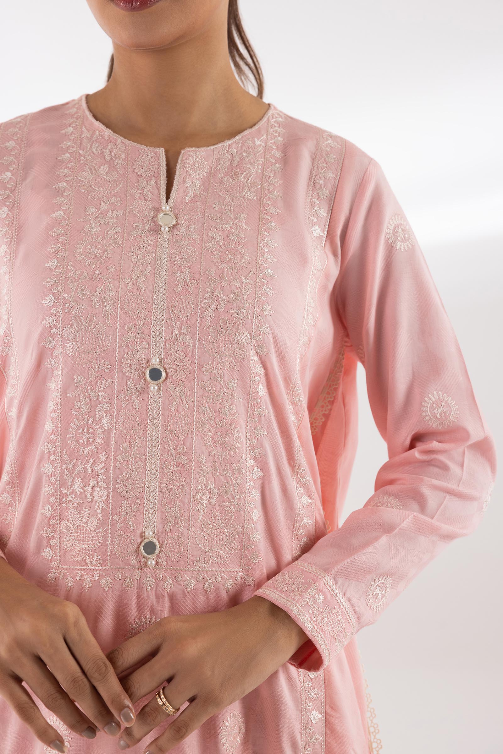 Stitched Jacquard Embroidered Shirt