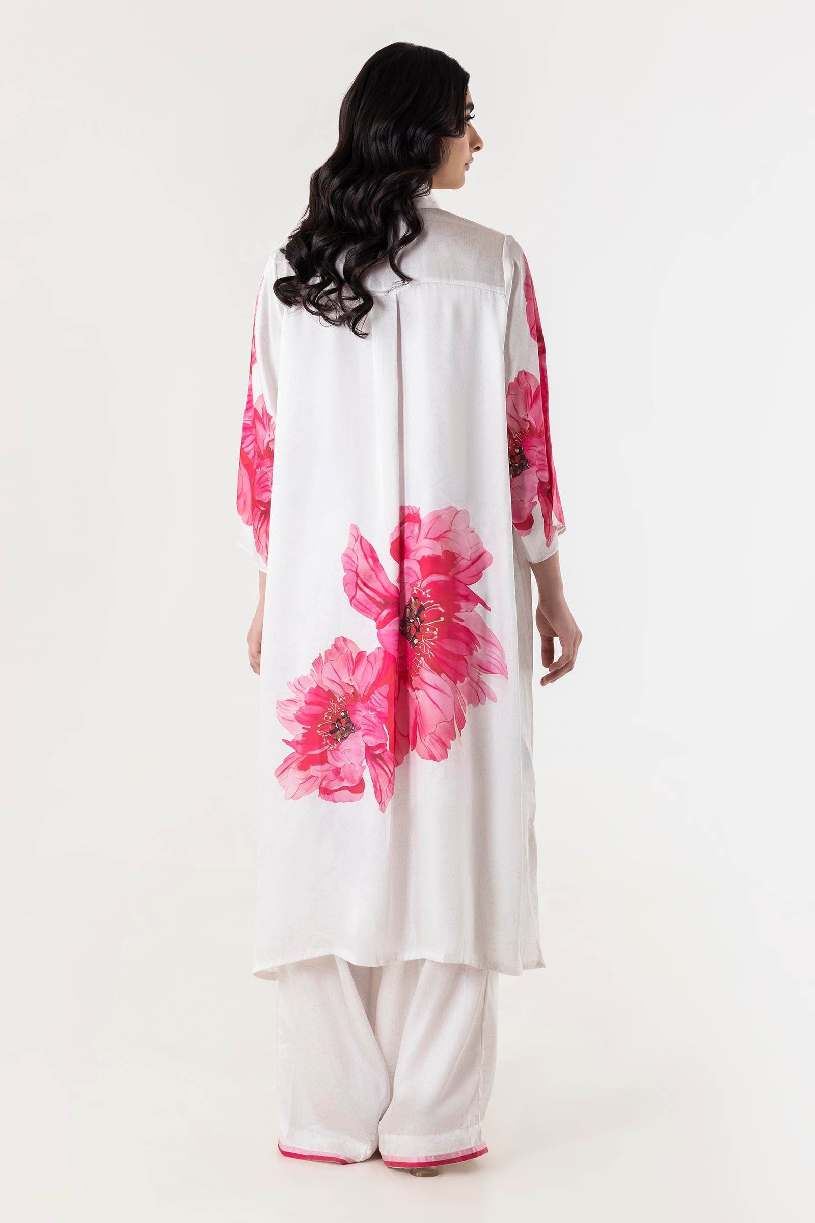 Stitched Poly Satin Shirt