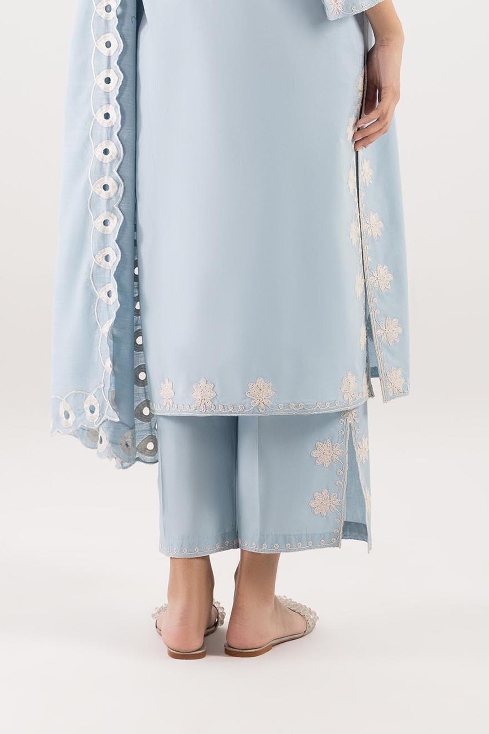 Stitched Embroidered Lawn Culotte