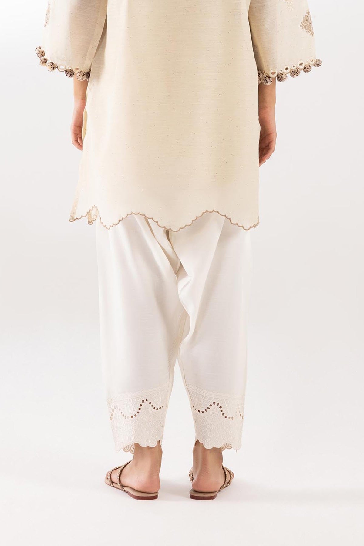 Stitched Raw Silk Shalwar