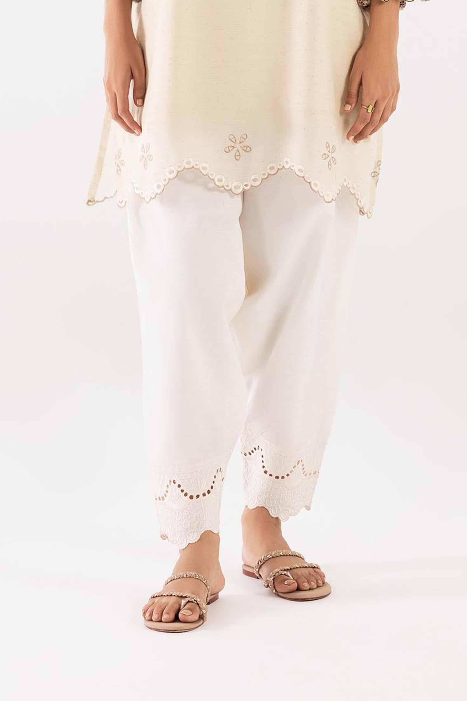 Stitched Raw Silk Shalwar