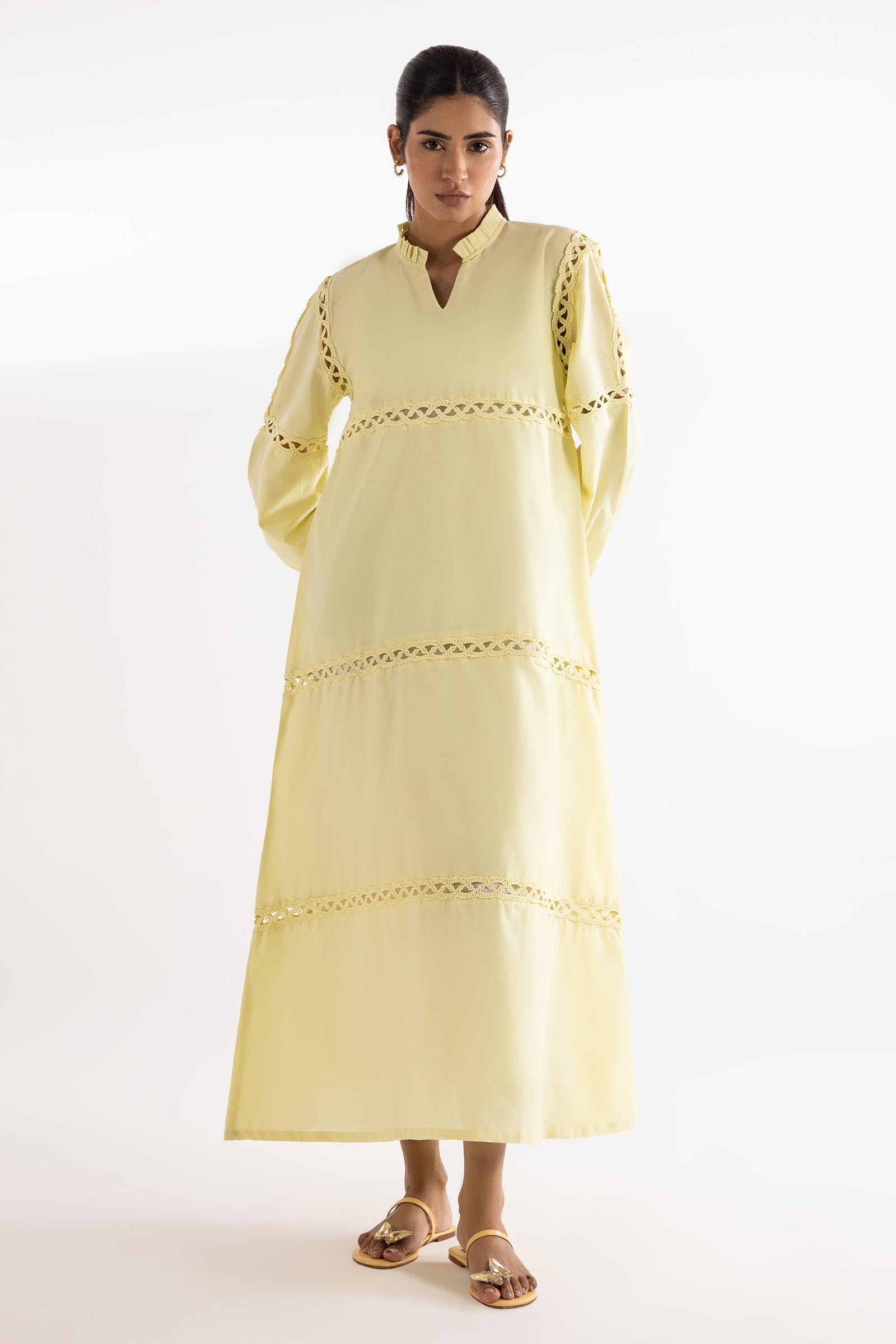Stitched Dyed Cotton Dress