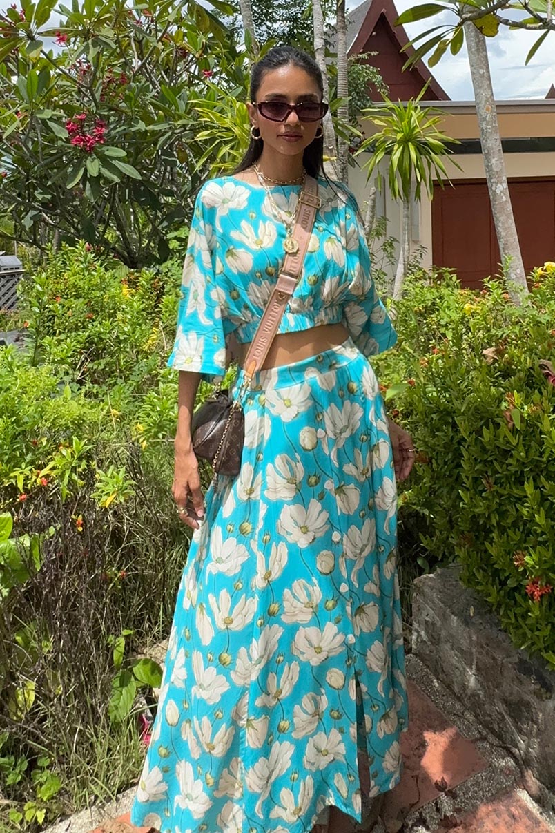 Stitched Linen Shirt + Skirt