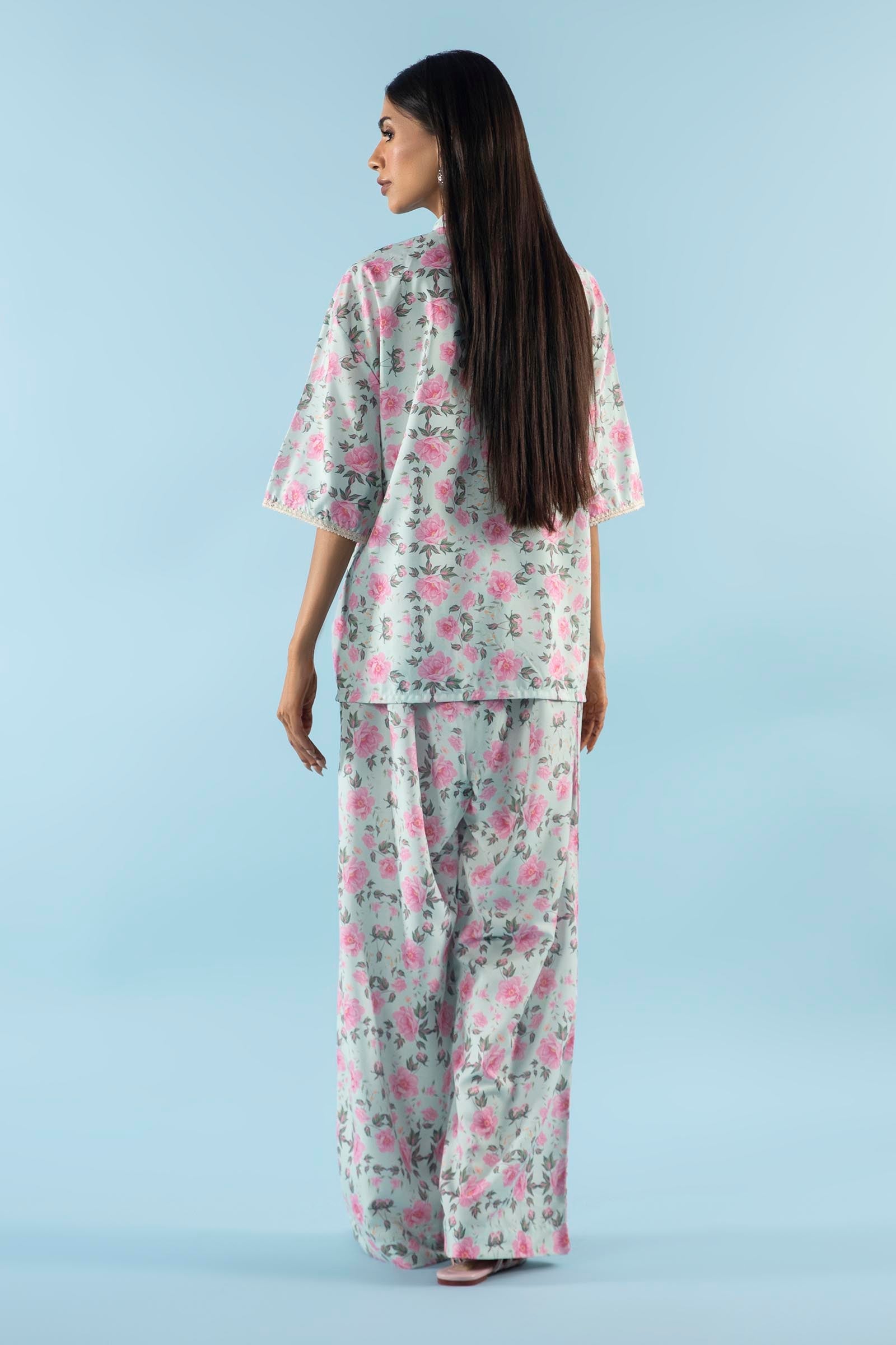 Stitched Floral Cambric Co-ord