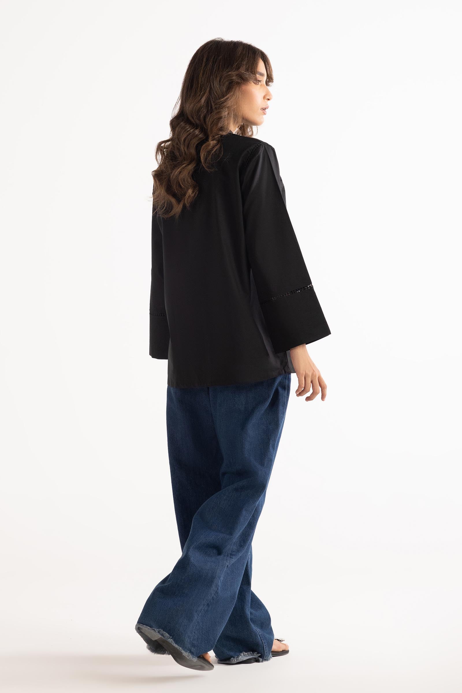 Stitched Embroidered Wesst Lawn Shirt