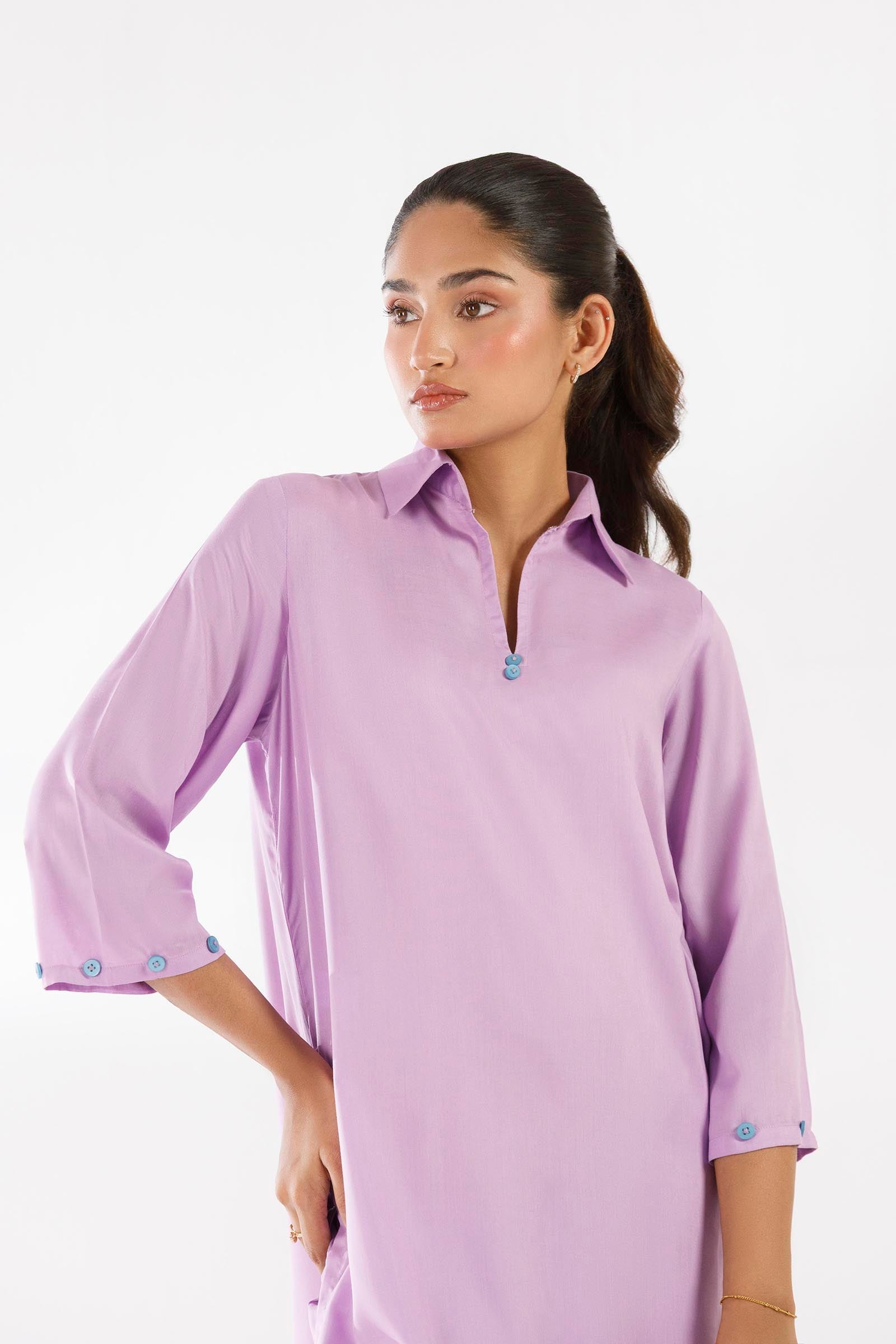 Stitched Dyed Linen Shirt + Culotte