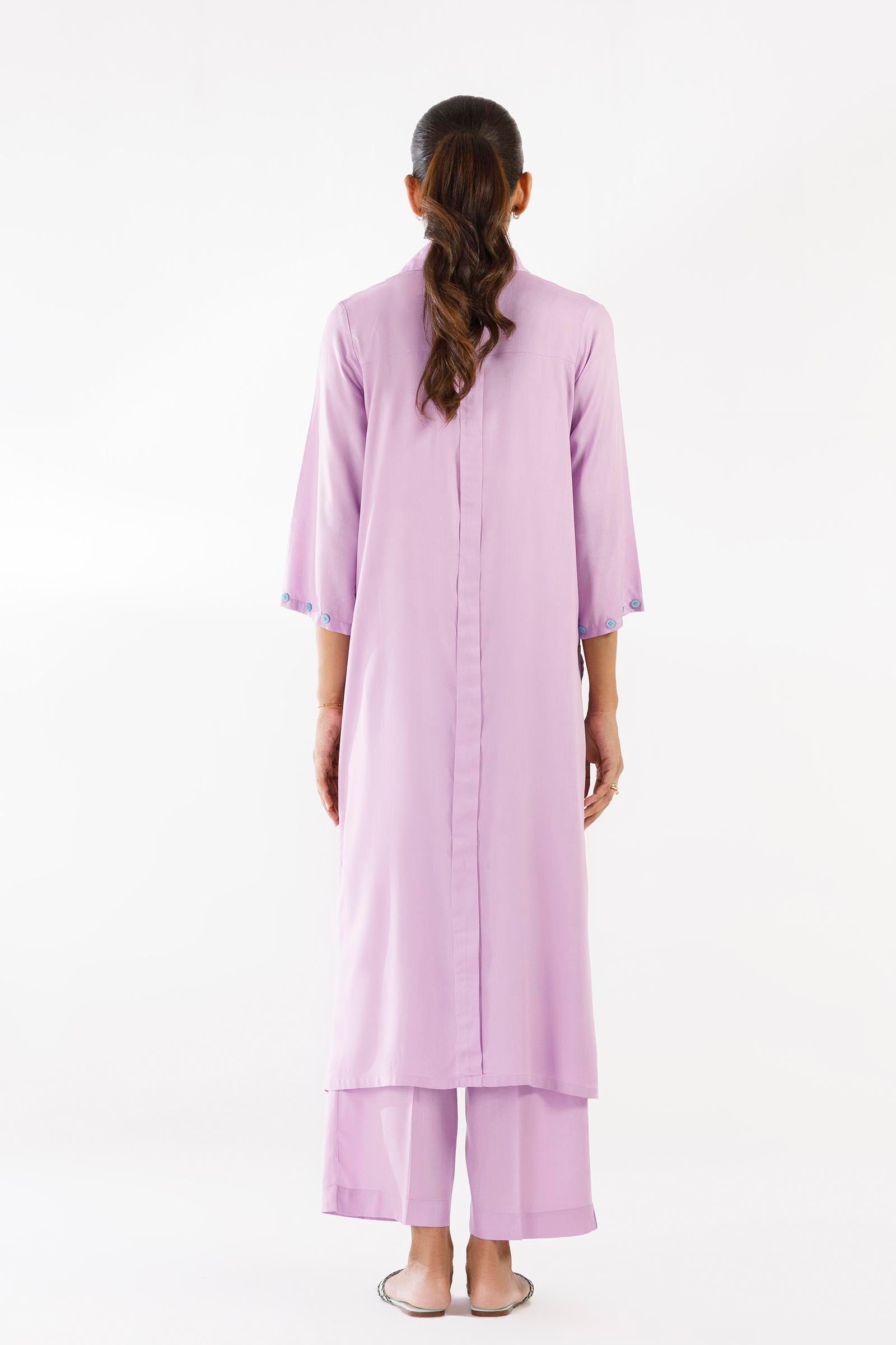 Stitched Dyed Linen Shirt + Culotte
