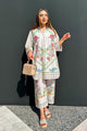 Stitched Printed Slub Shirt + Culotte