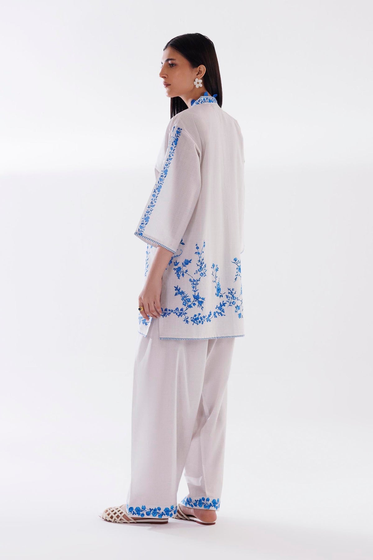 Stitched Printed Slub Shirt + Shalwar