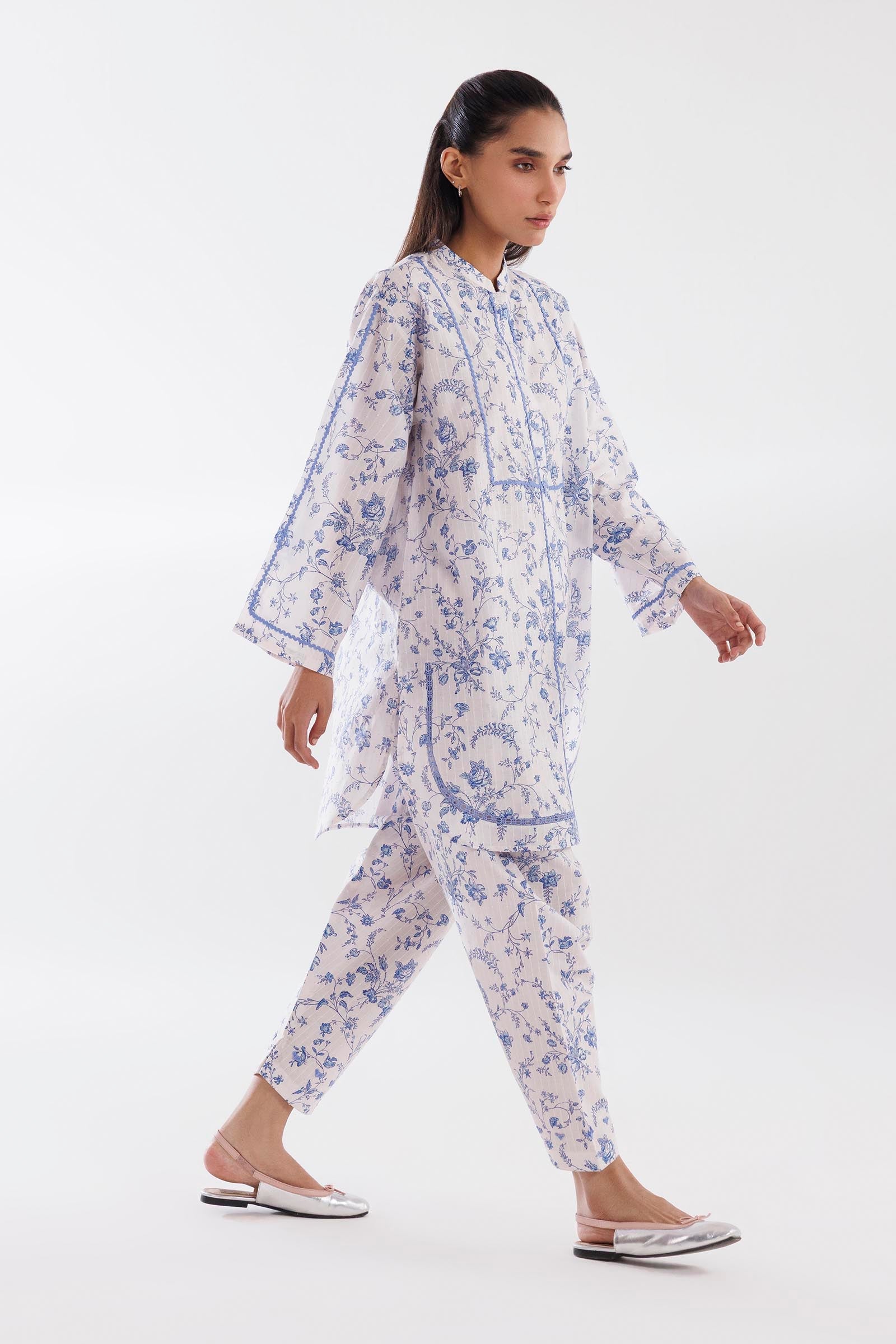 Stitched Printed Brochia Shirt + Shalwar