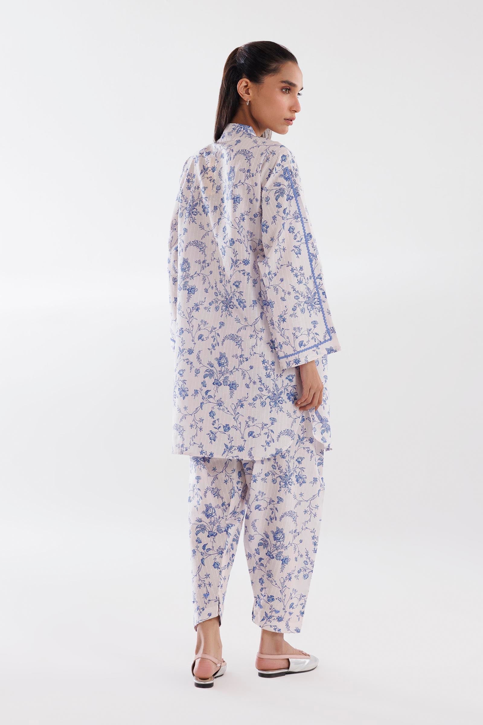 Stitched Printed Brochia Shirt + Shalwar