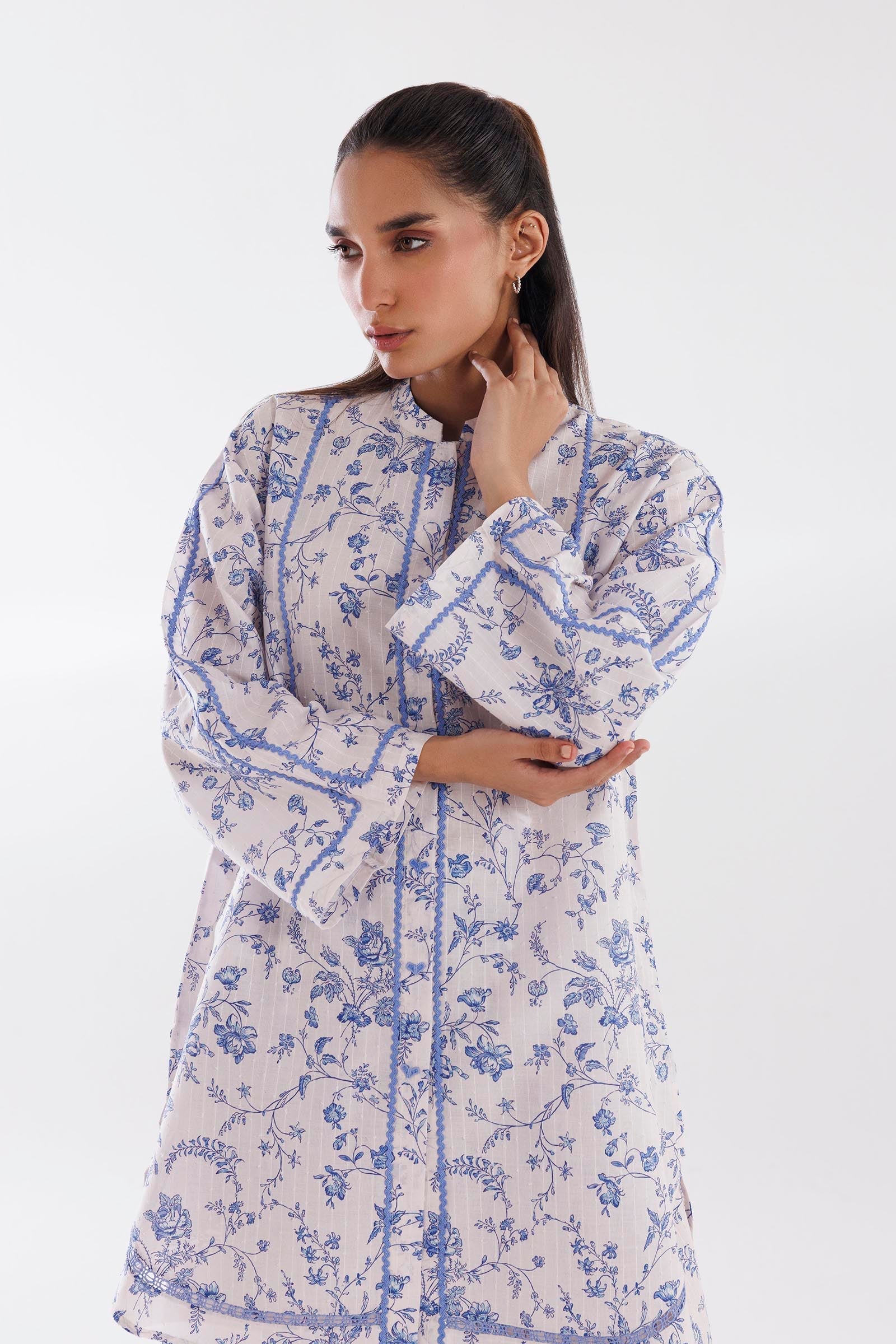 Stitched Printed Brochia Shirt + Shalwar