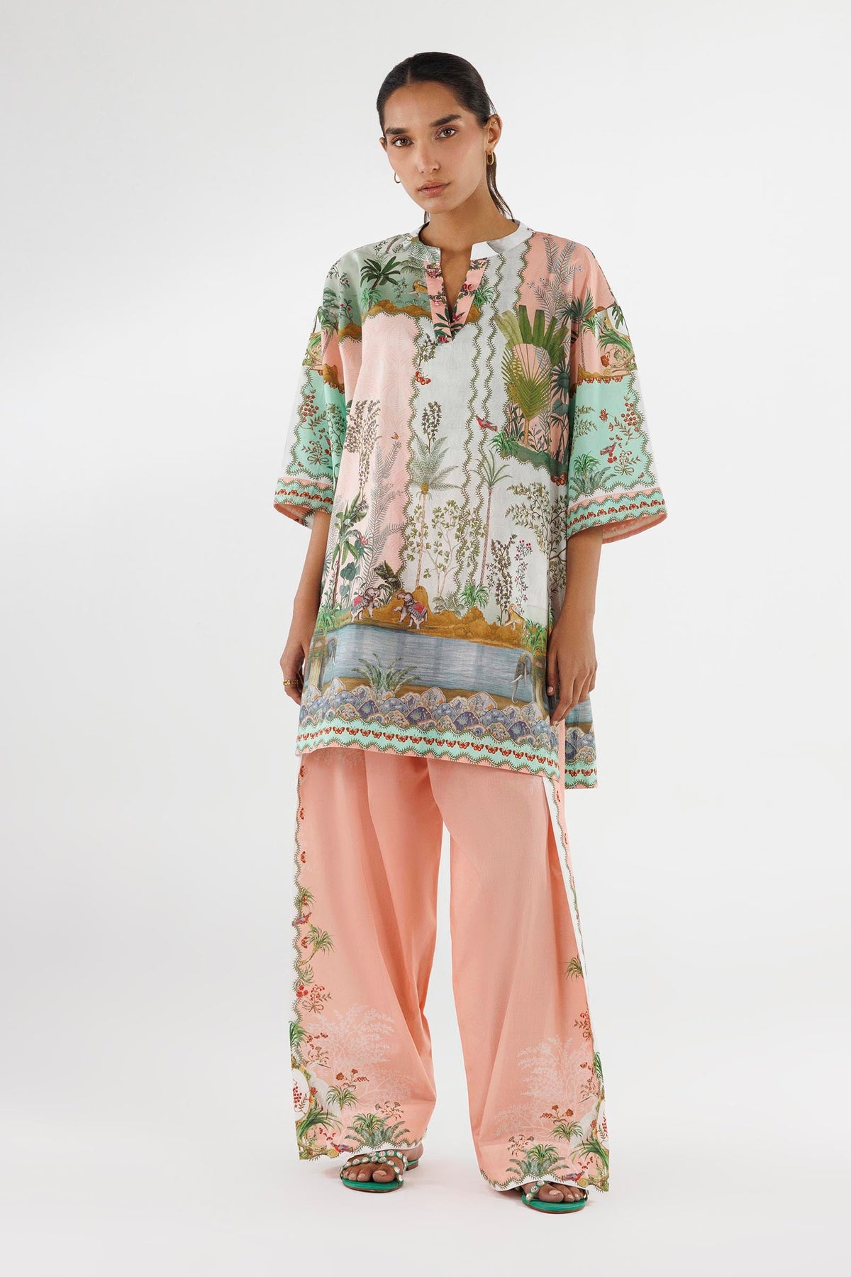 Stitched Printed Lawn Shirt + Shalwar