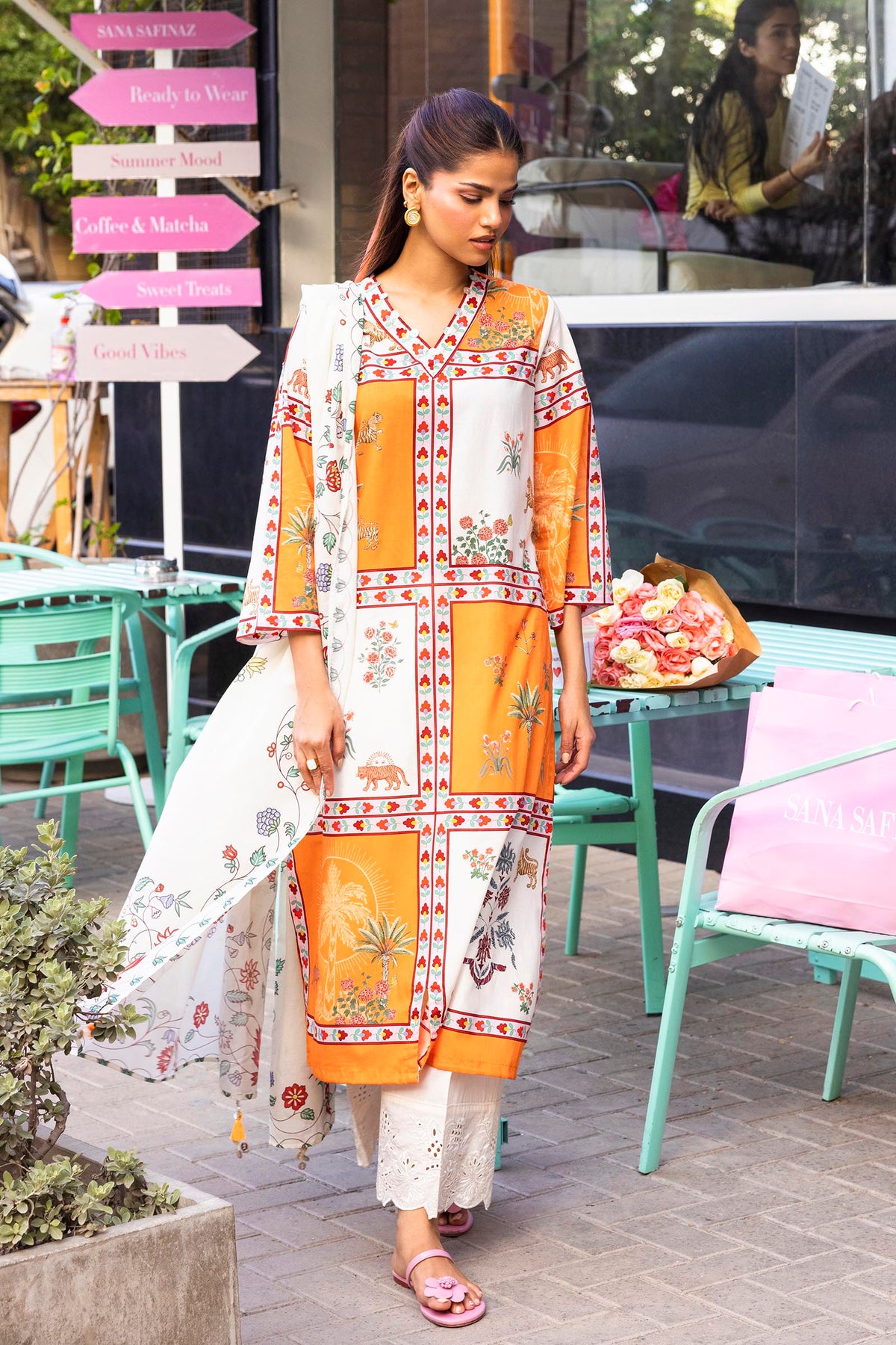 Stitched Printed Lawn Shirt