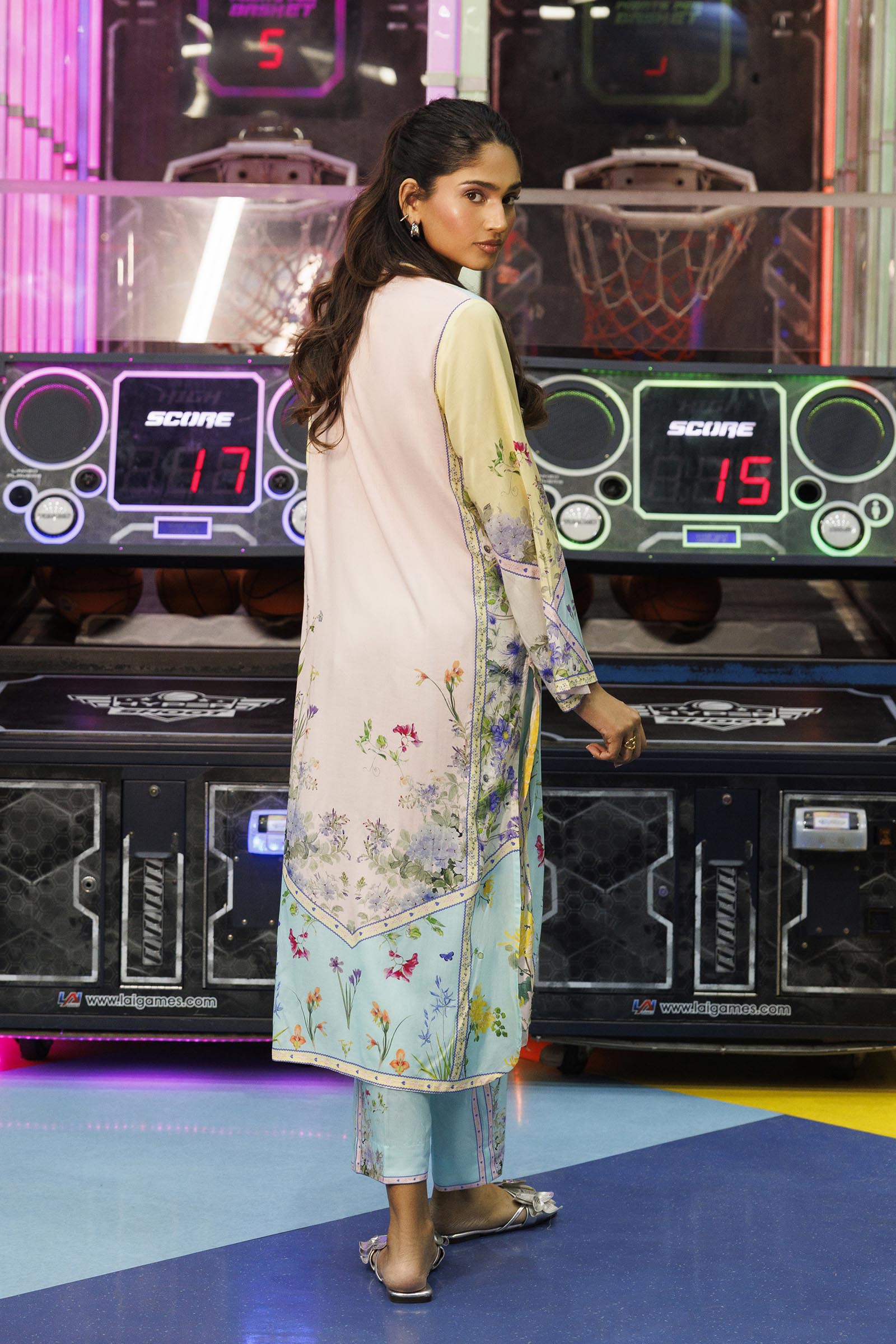 Stitched Printed Linen Shirt + Culotte
