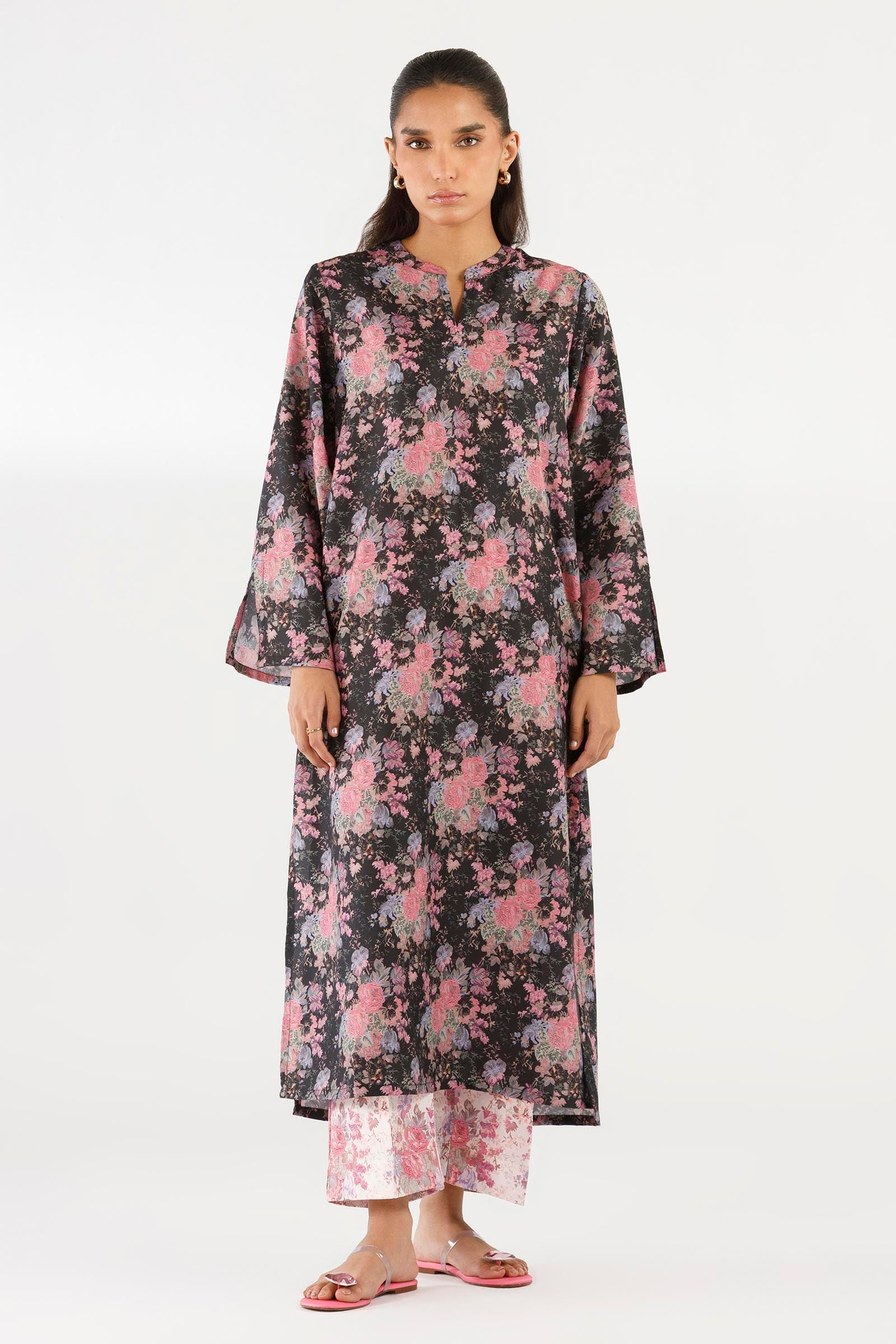Stitched Printed Viscose Shirt+ Culotte