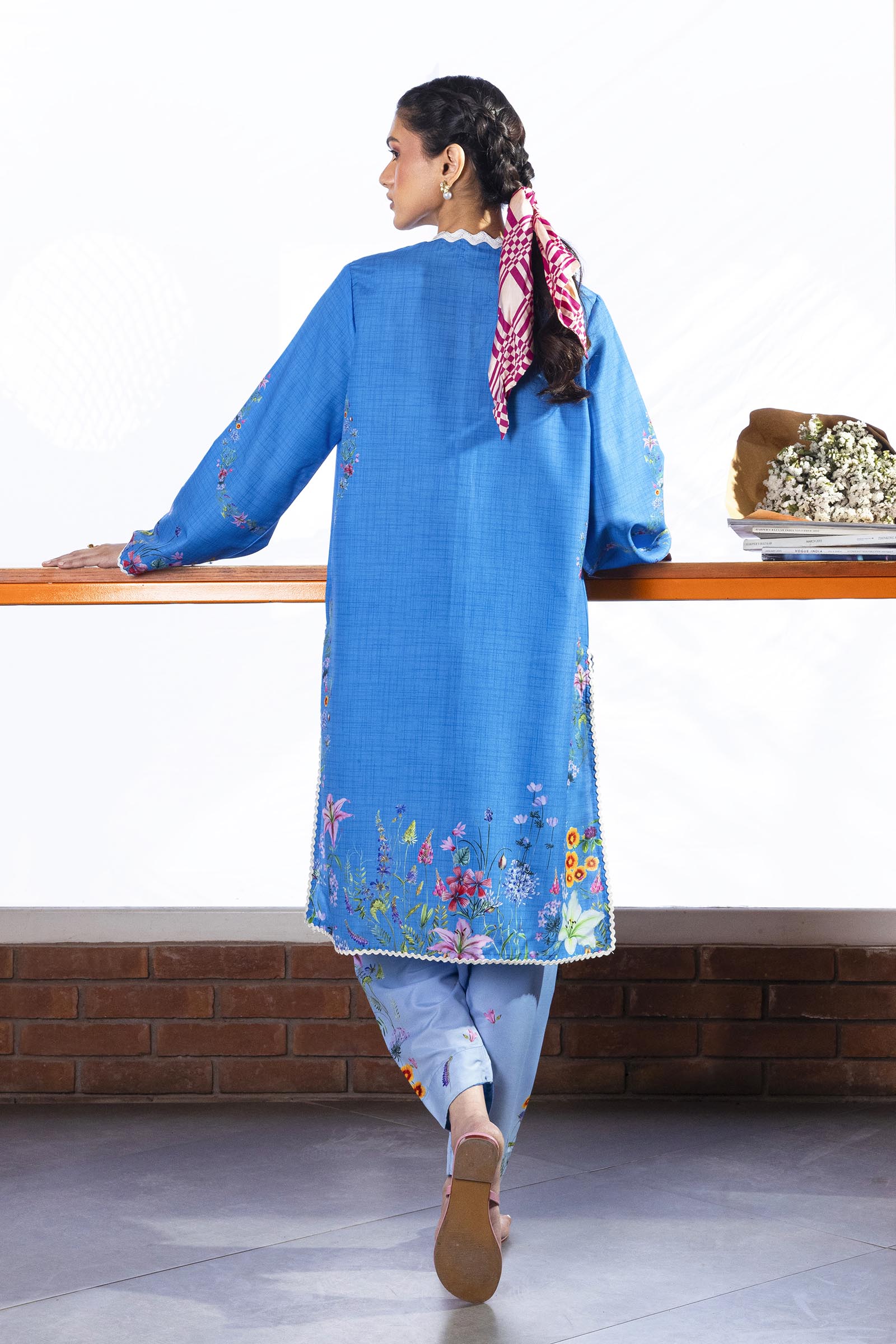 Stitched Printed Viscose Shirt+ Shalwar