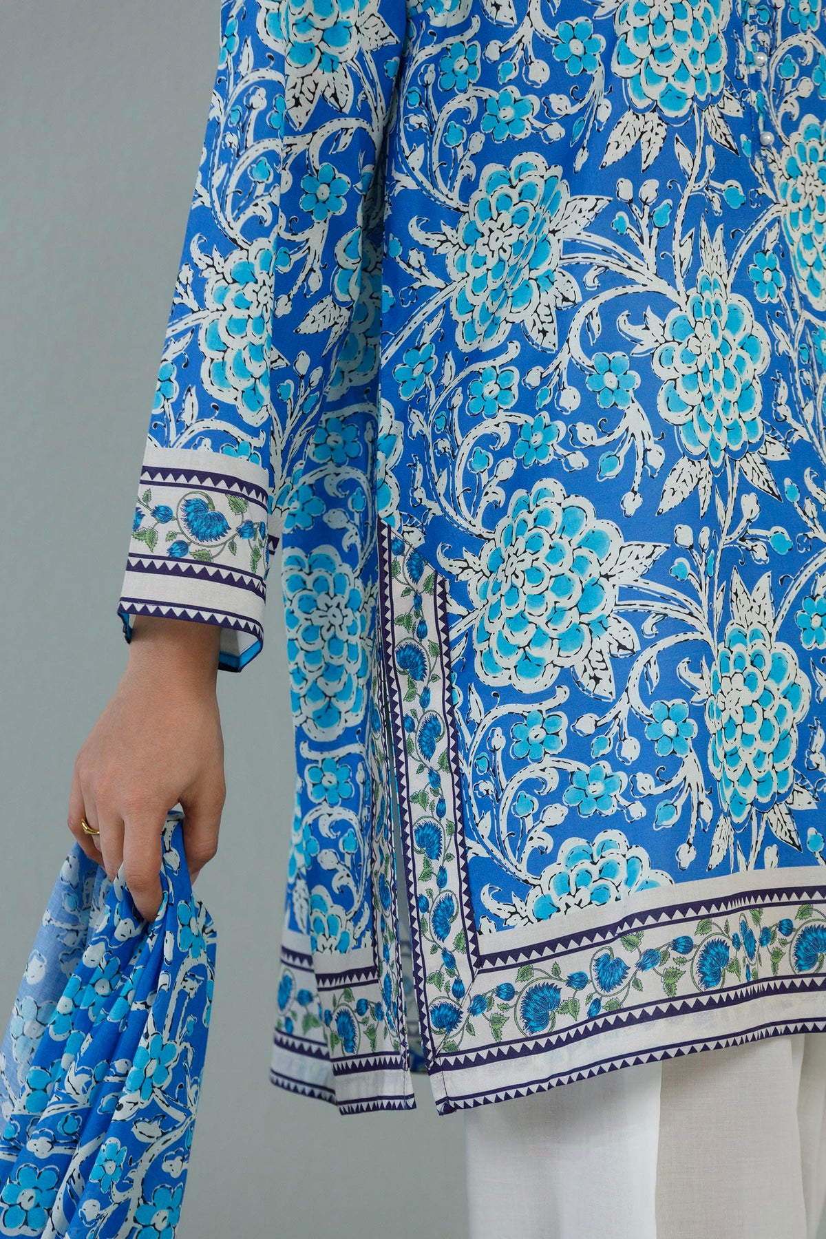 Stitched Printed Lawn Shirt+ Dupatta