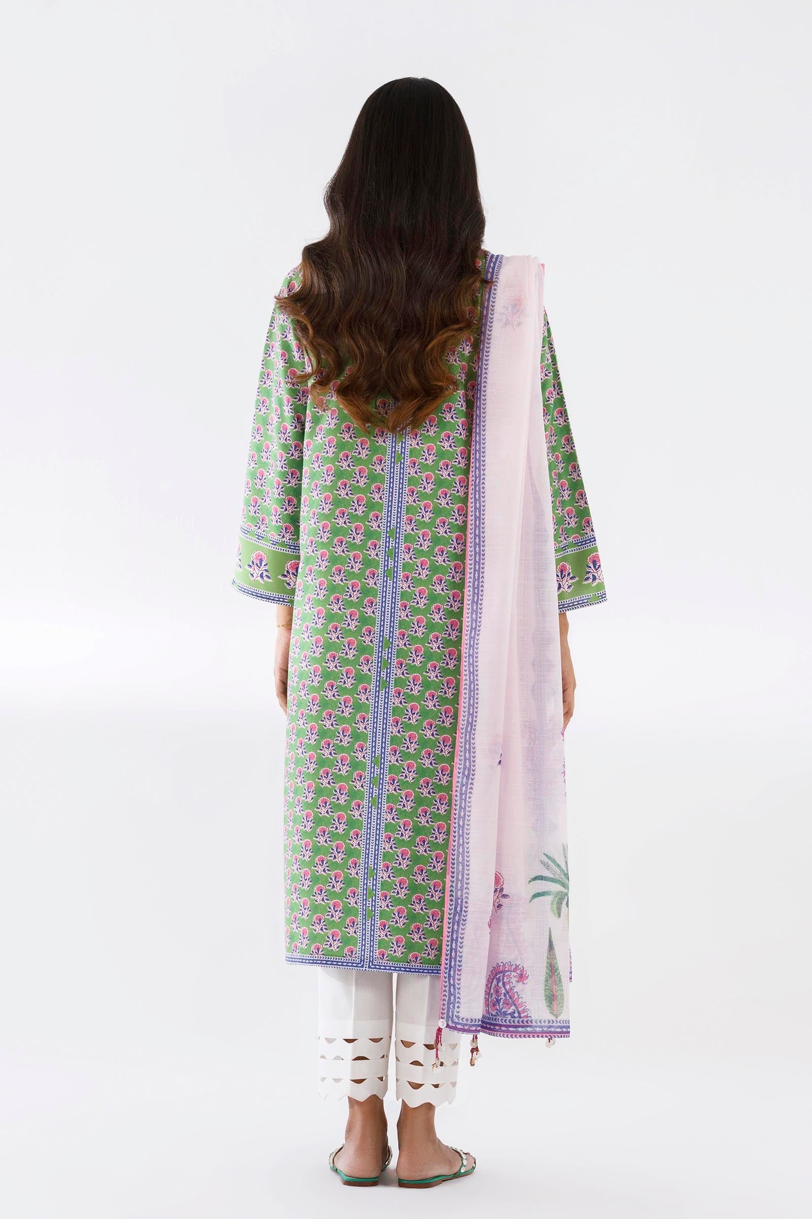 Stitched Printed Viscose Shirt+ Dupatta