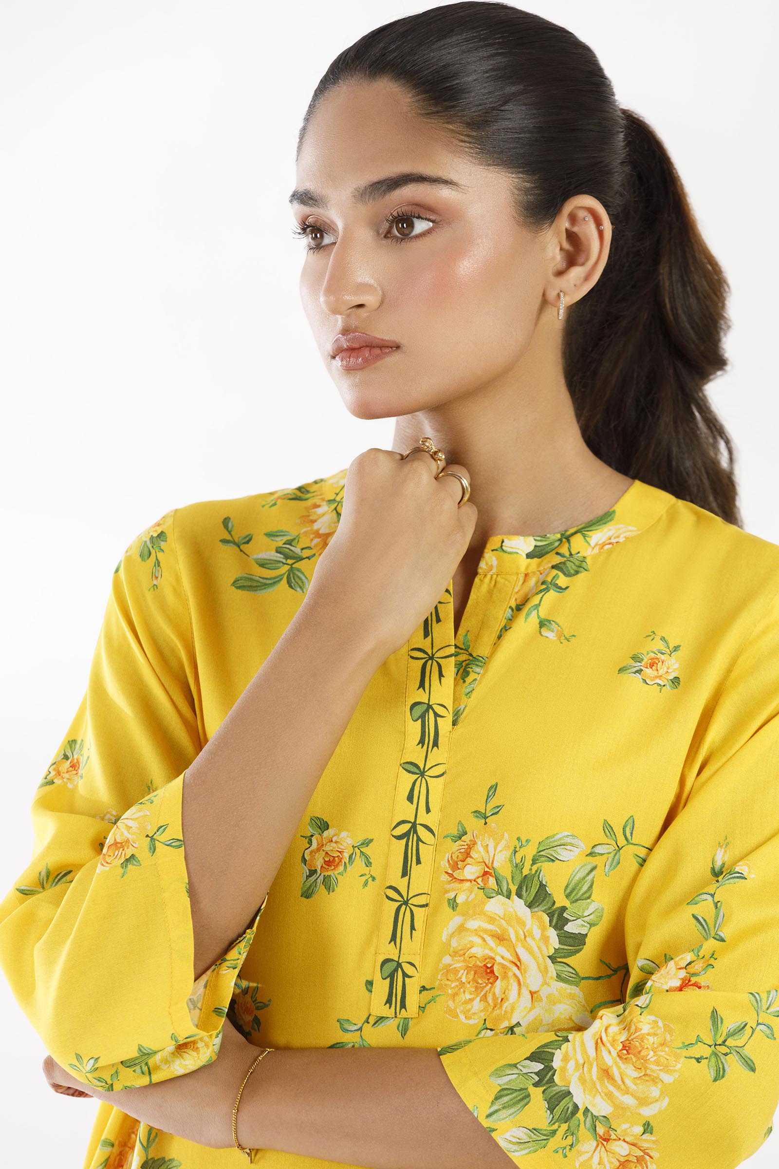 Stitched Printed Linen Shirt+ Culotte